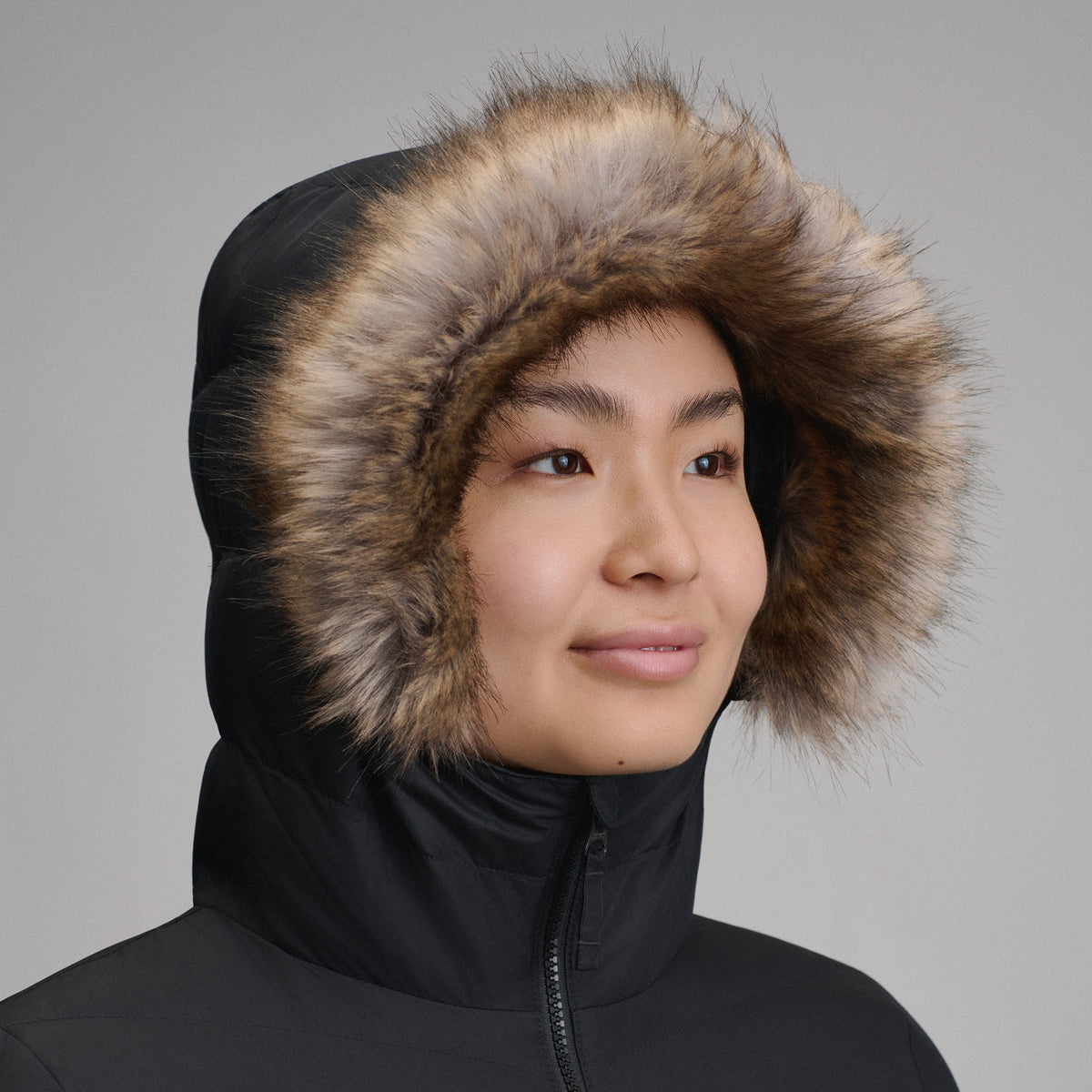 Women's Classic Down Duffle Jacket-Black-9