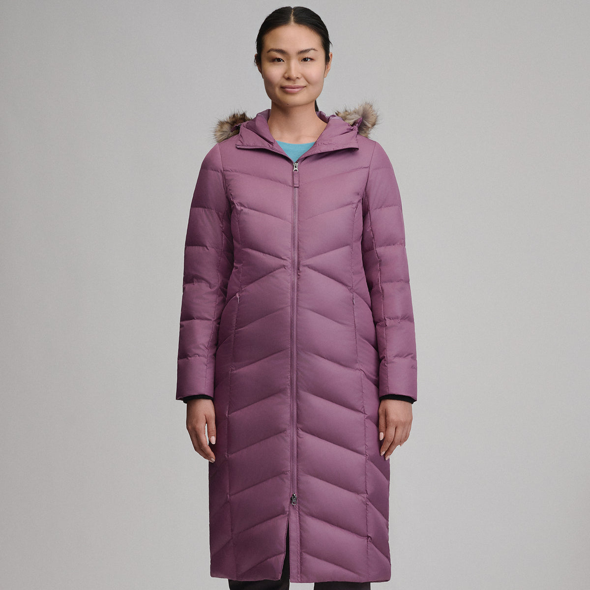Women's Classic Down Duffle Jacket-Deep Wisteria-16
