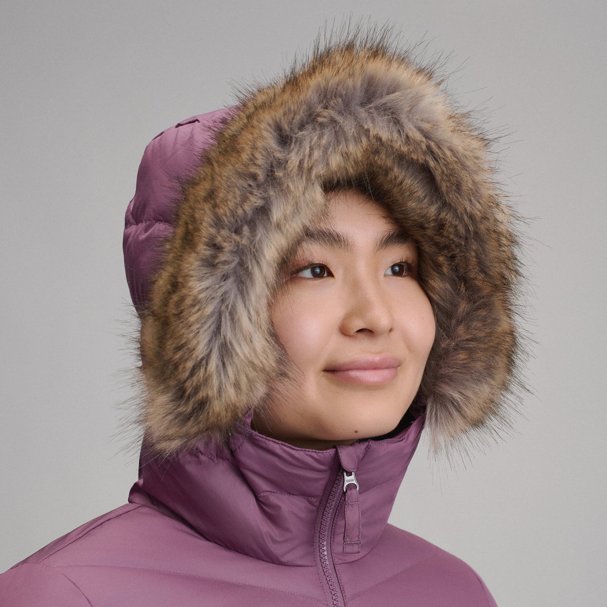 Women's Classic Down Duffle Jacket-Deep Wisteria-19