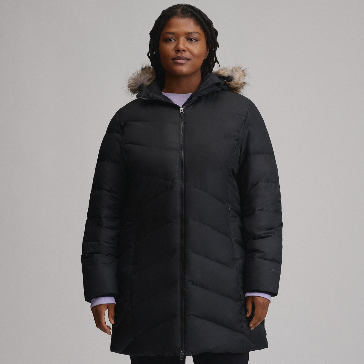 Women's Classic Down Parka-Black-6