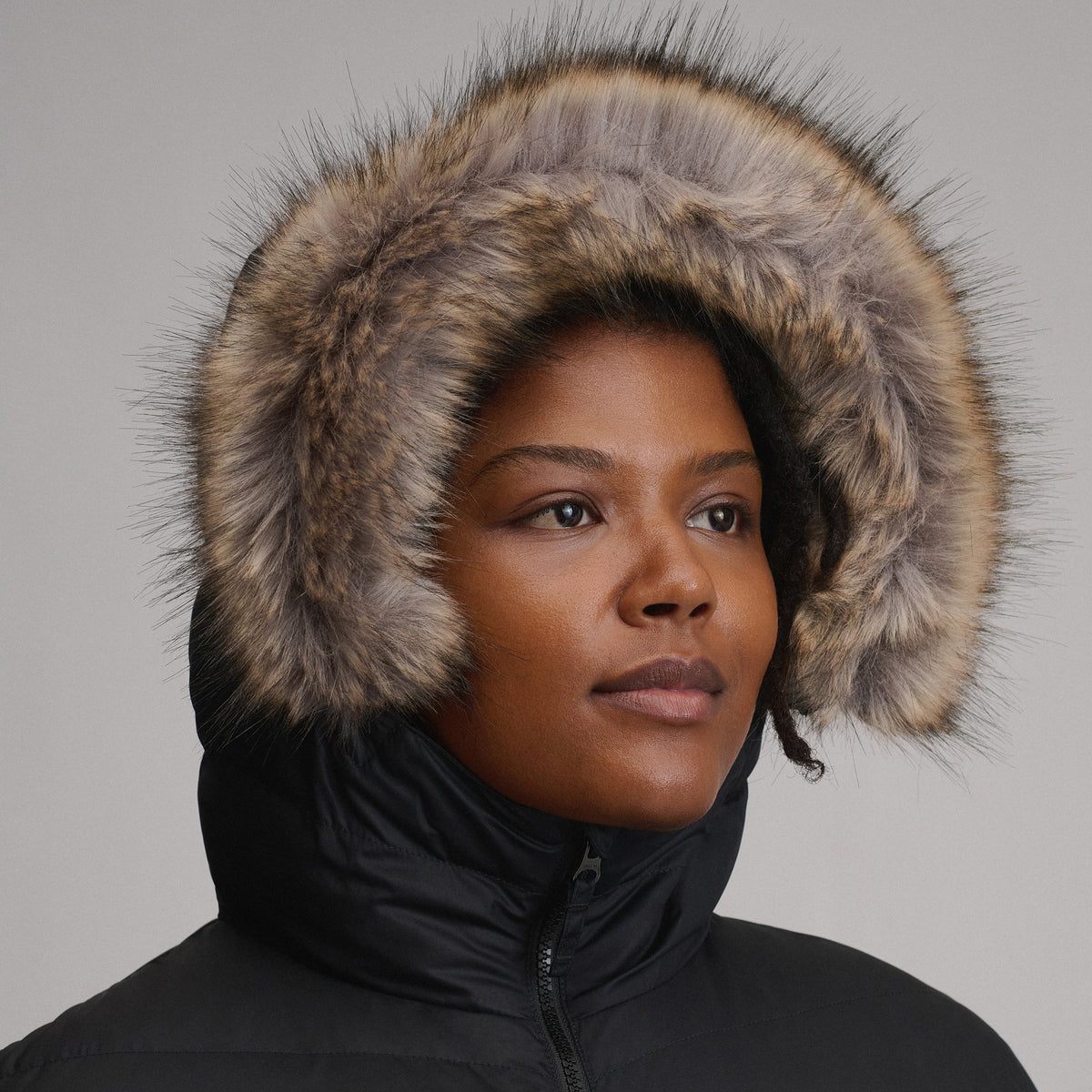 Women's Classic Down Parka-Black-9