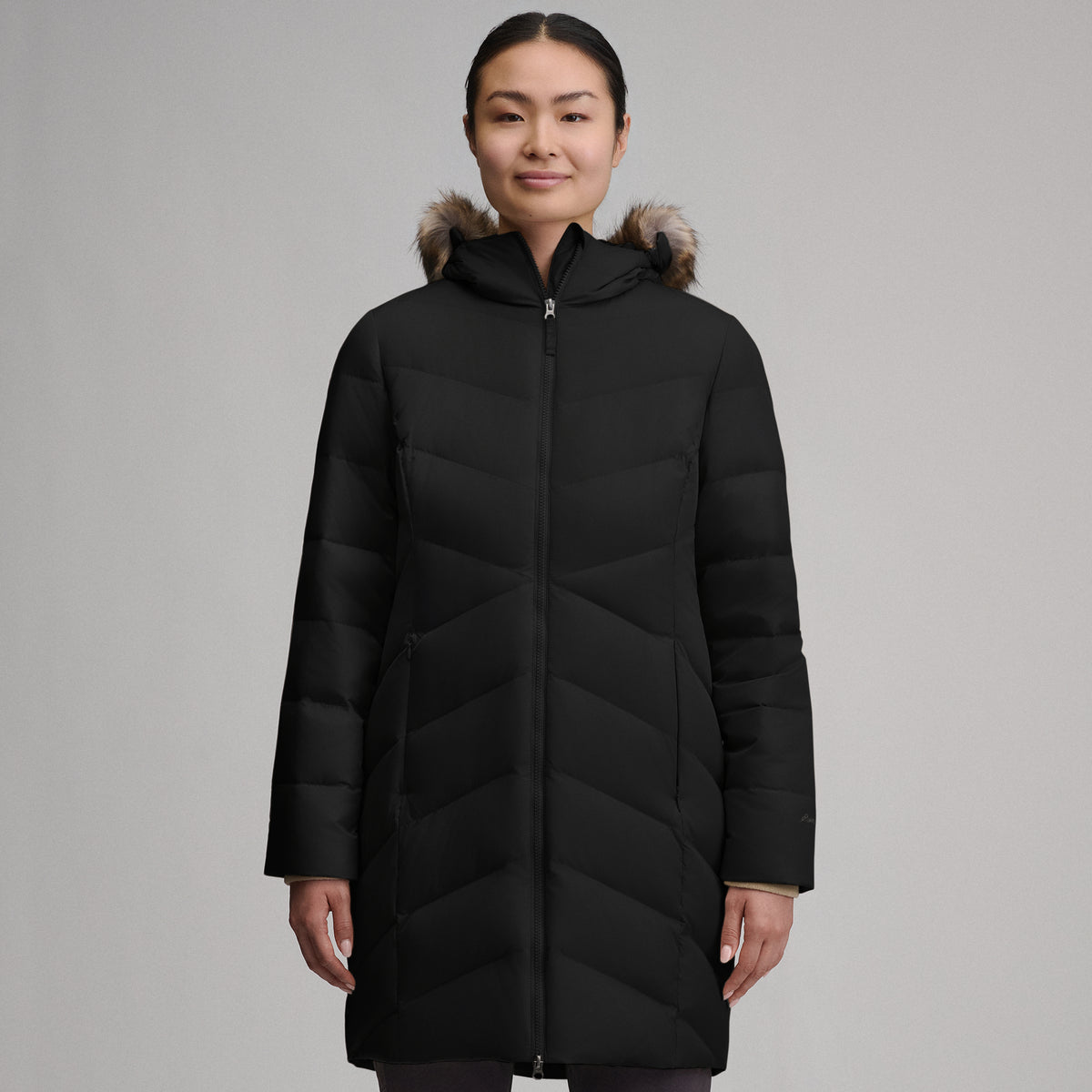 Women's Classic Down Parka-Black-1