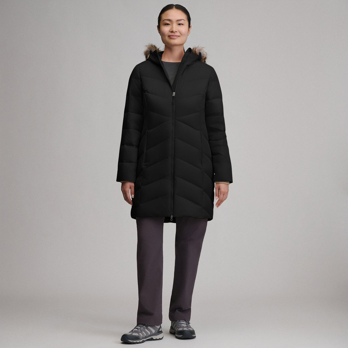 Women's Classic Down Parka-Black-5