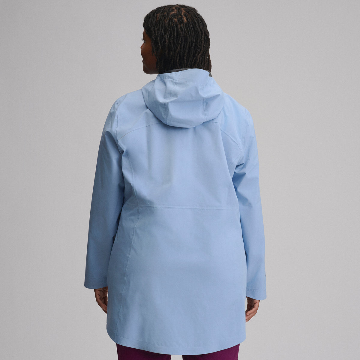 Women's Cloud Cap Waterproof Stretch Hooded Rain Parka-Cascade-14