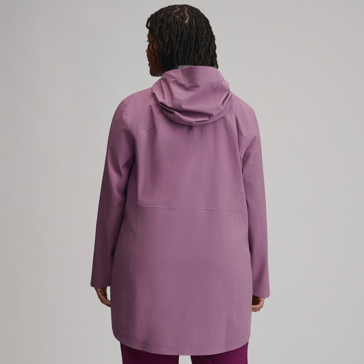 Women's Cloud Cap Waterproof Stretch Hooded Rain Parka-Deep Wisteria-25