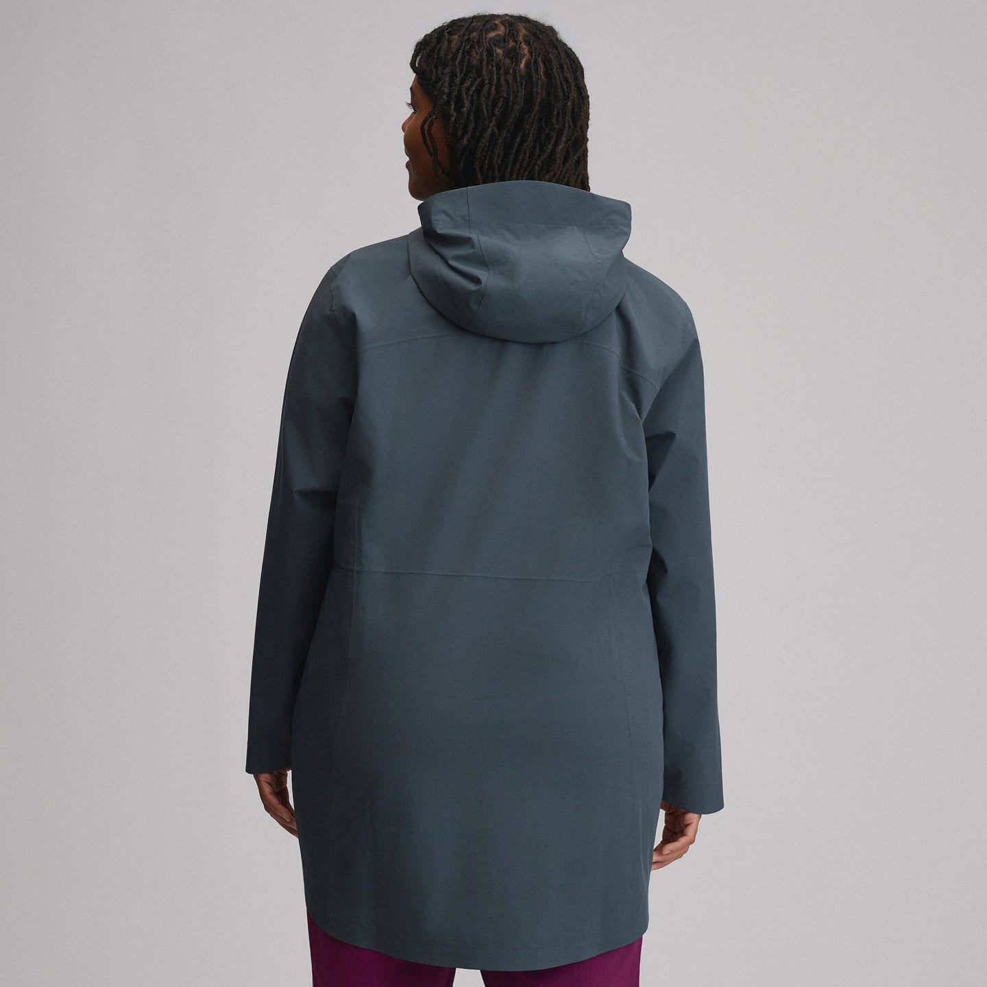 Women's Cloud Cap Waterproof Stretch Hooded Rain Parka-Storm-35