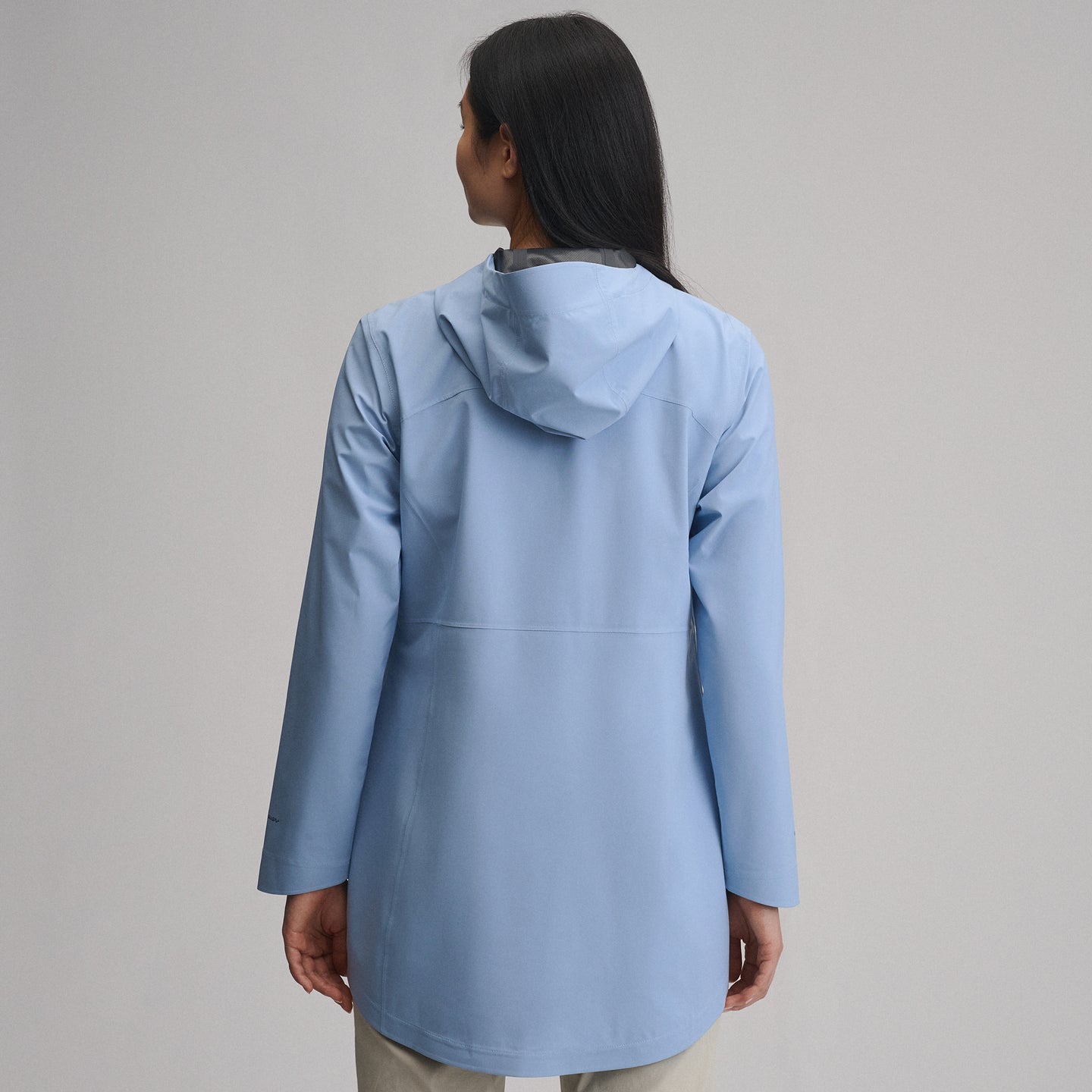 Women's Cloud Cap Waterproof Stretch Hooded Rain Parka-Cascade-15