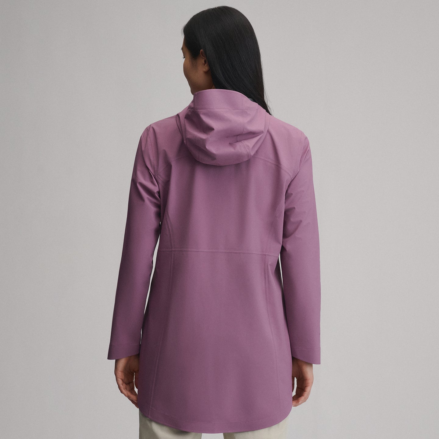 Women's Cloud Cap Waterproof Stretch Hooded Rain Parka-Deep Wisteria-26