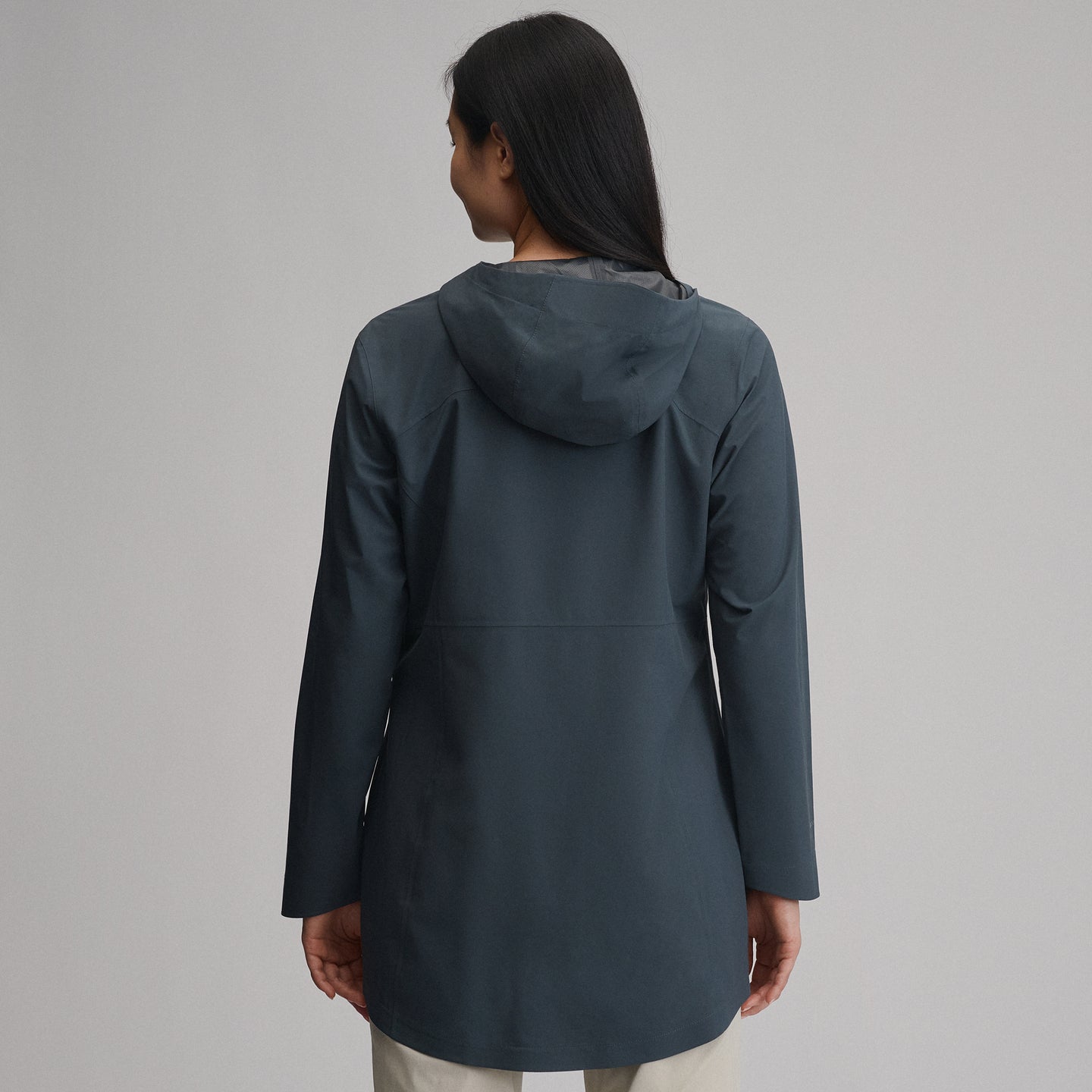 Women's Cloud Cap Waterproof Stretch Hooded Rain Parka-Storm-36