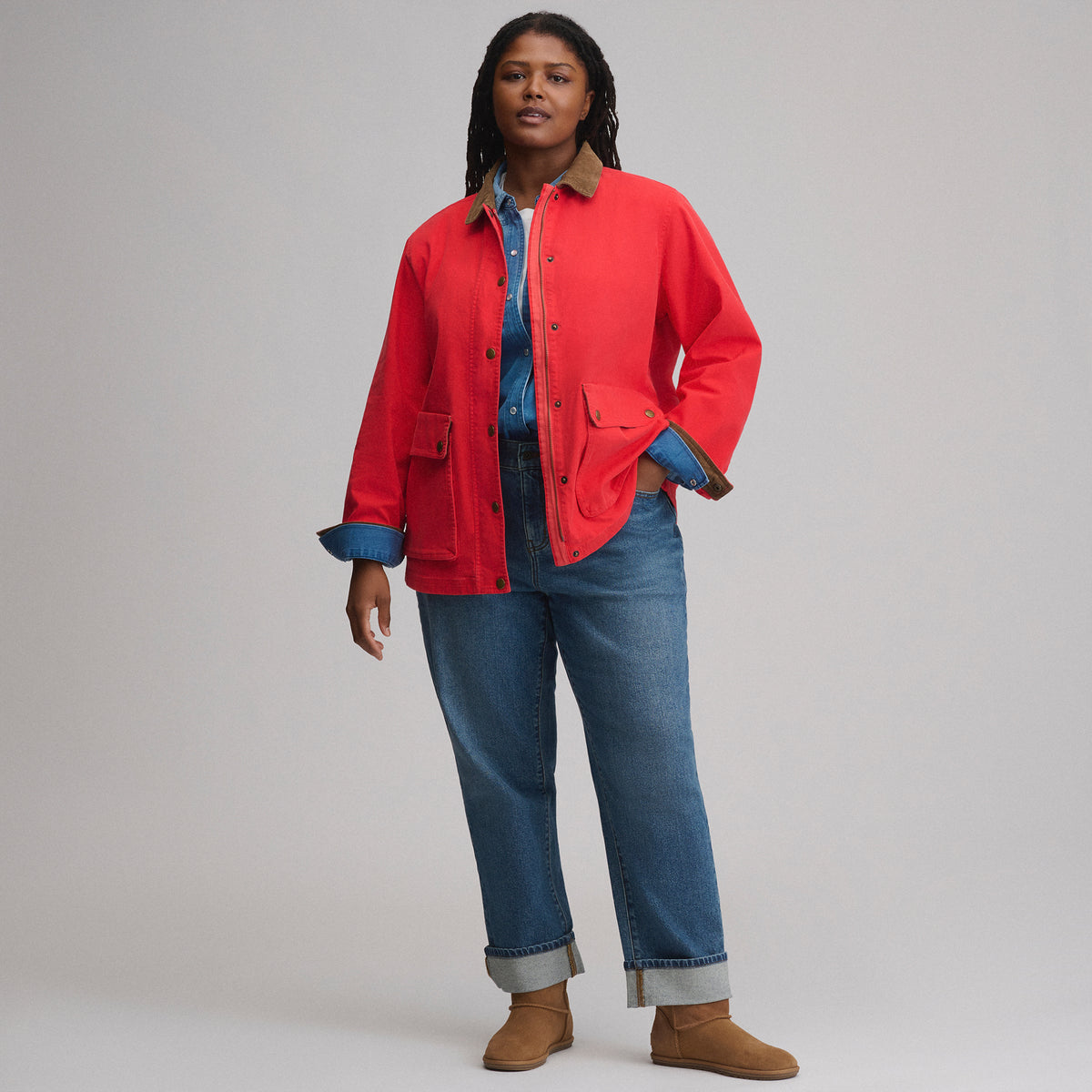 Women's EB Barn Coat-Cayenne-4