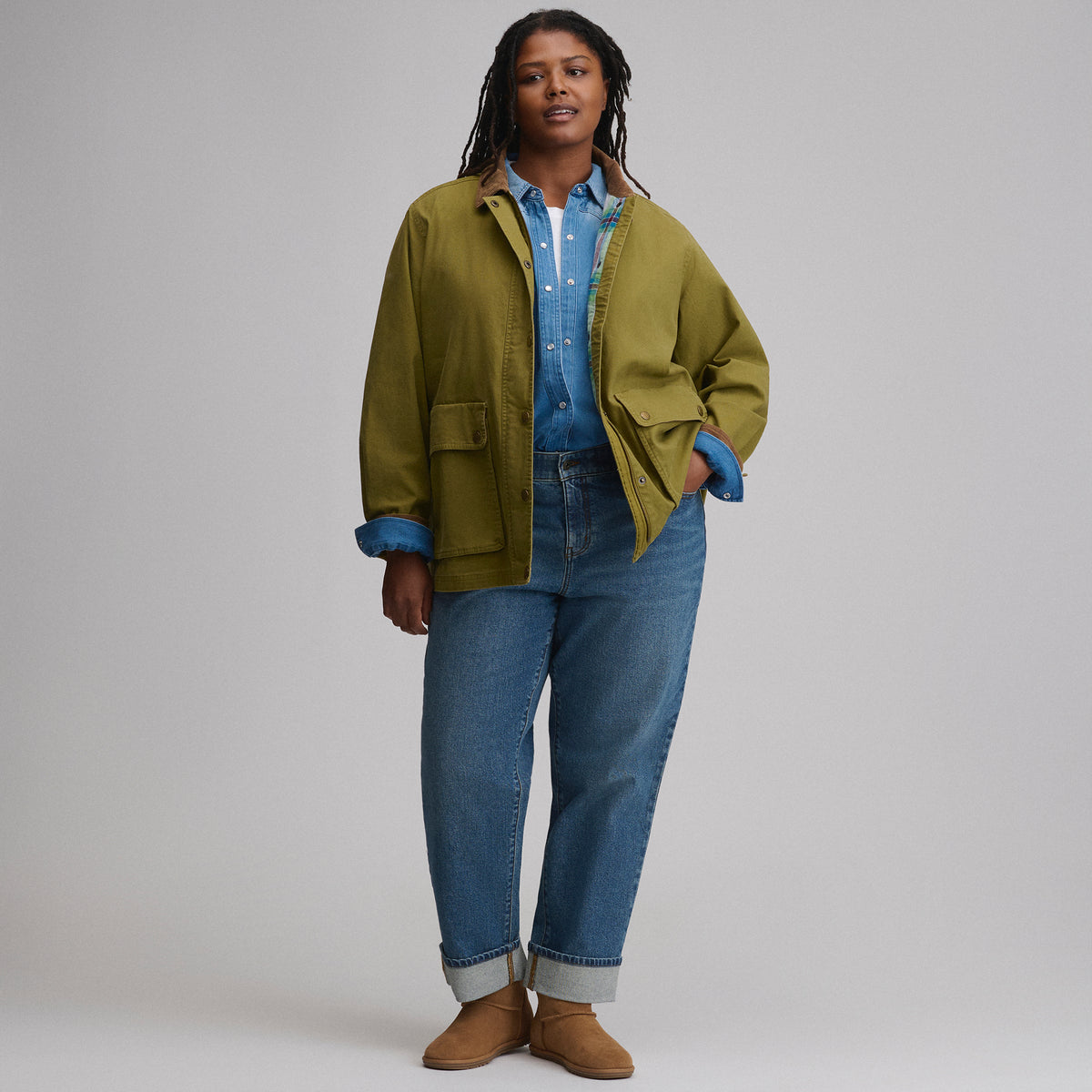 Women's EB Barn Coat-Seaweed-8