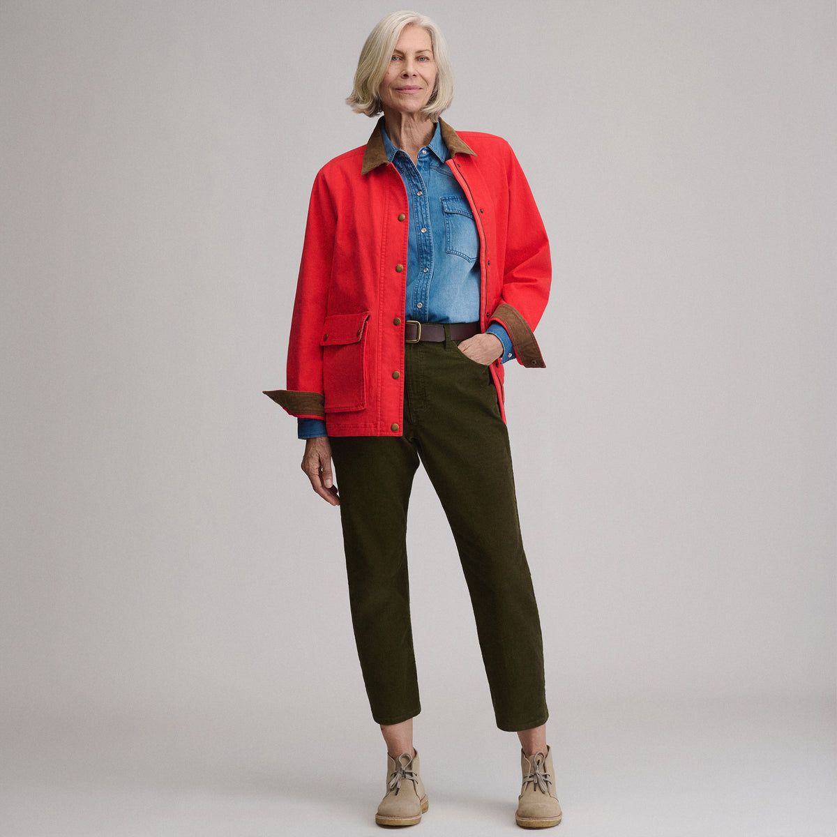 Women's EB Barn Coat-Cayenne-4