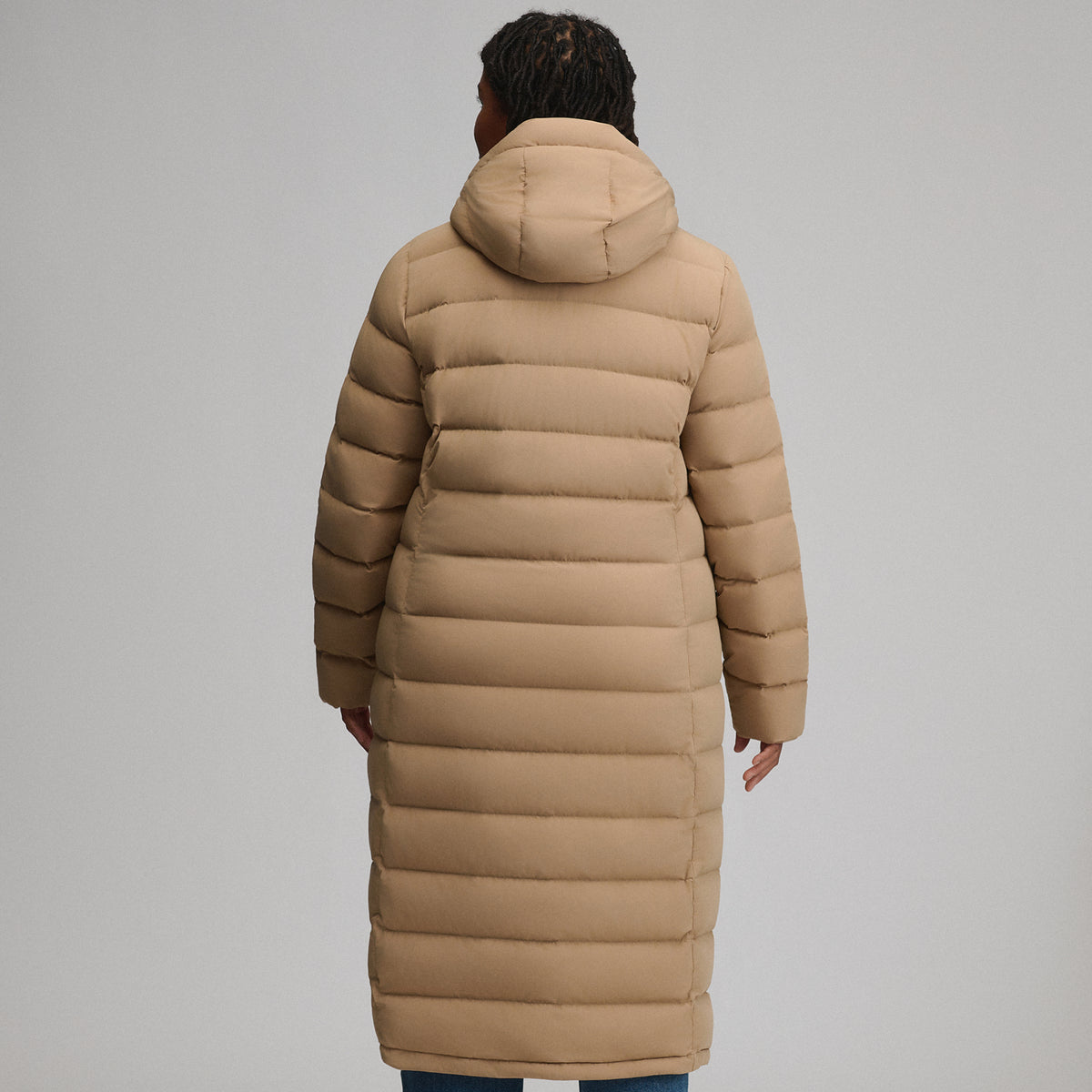 EB Stretch Down Duffle-Camel-2