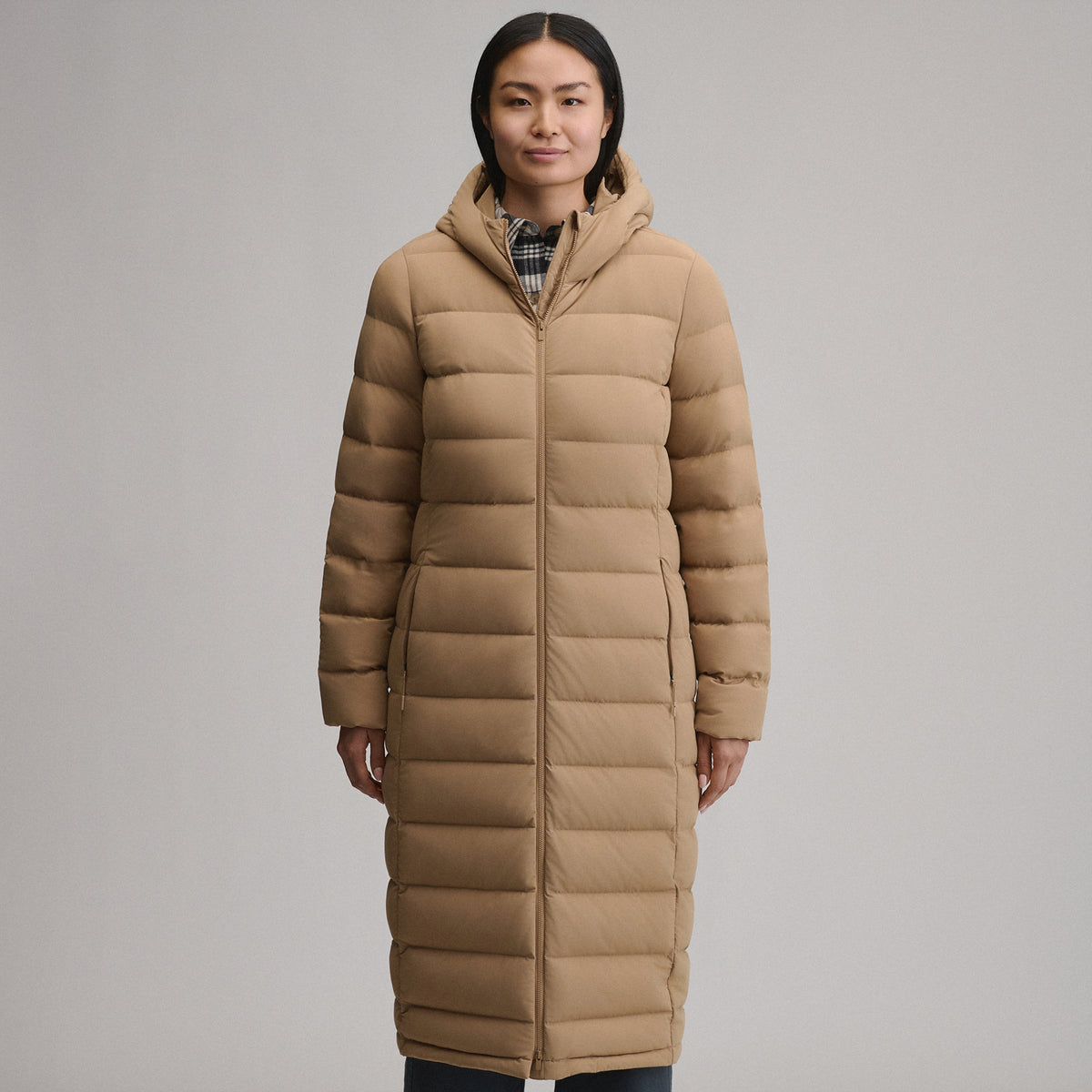 EB Stretch Down Duffle-Camel-6