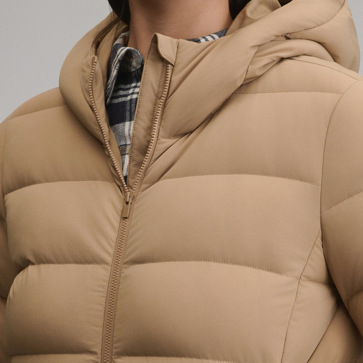 EB Stretch Down Duffle-Camel-8