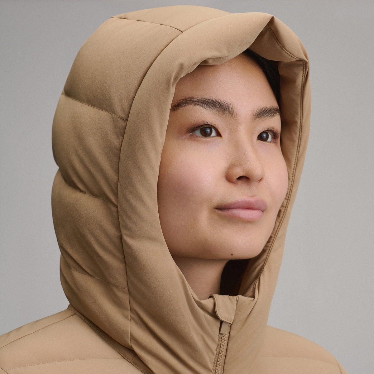 EB Stretch Down Duffle-Camel-9