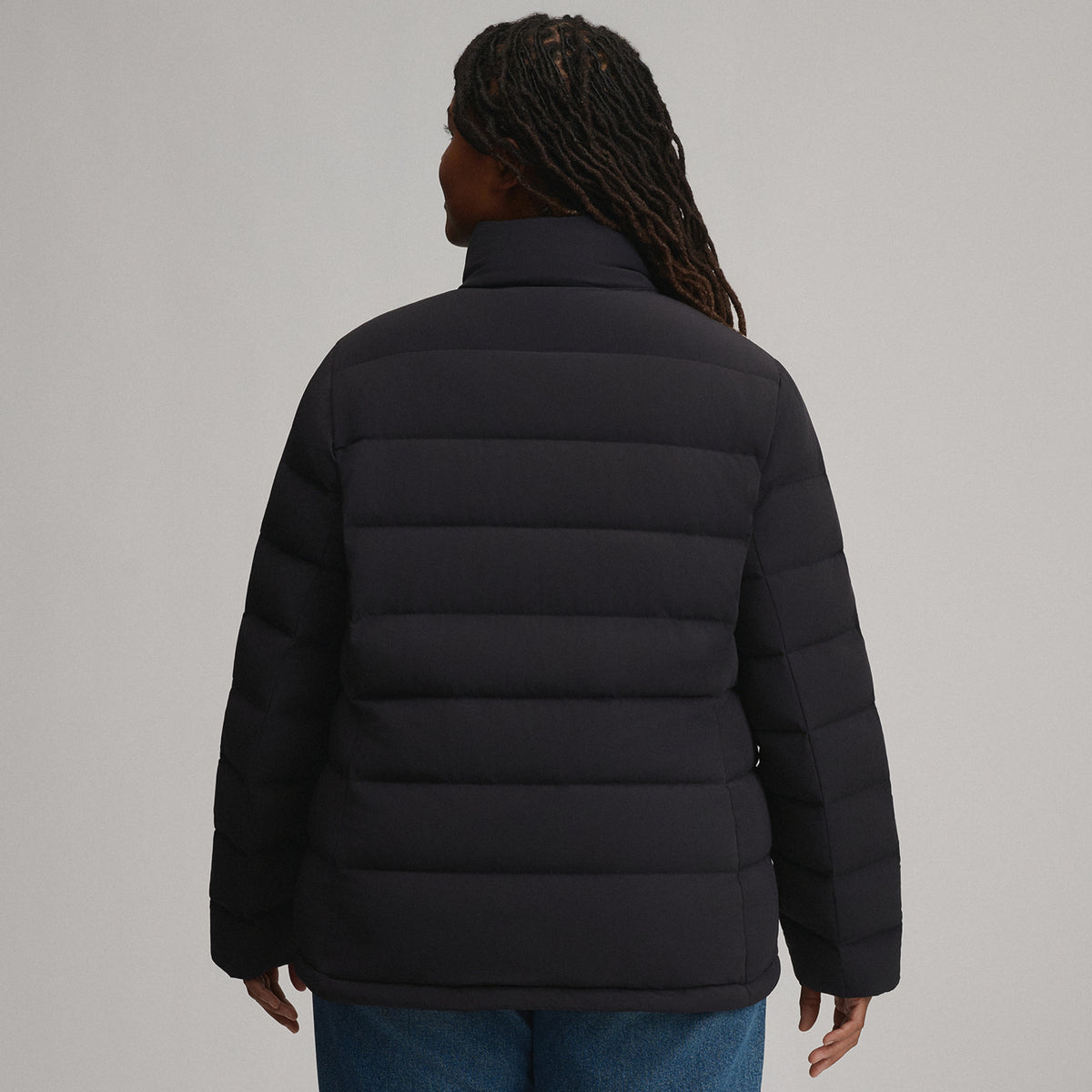 Women's EB Stretch Down Jacket-Black-2