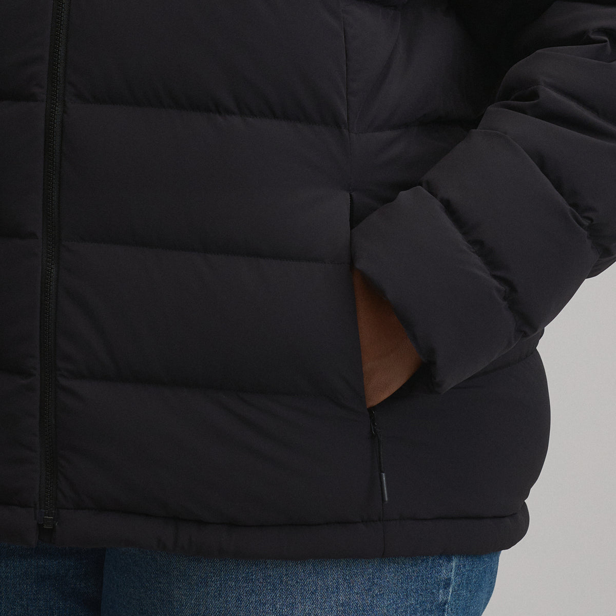 Women's EB Stretch Down Jacket-Black-3