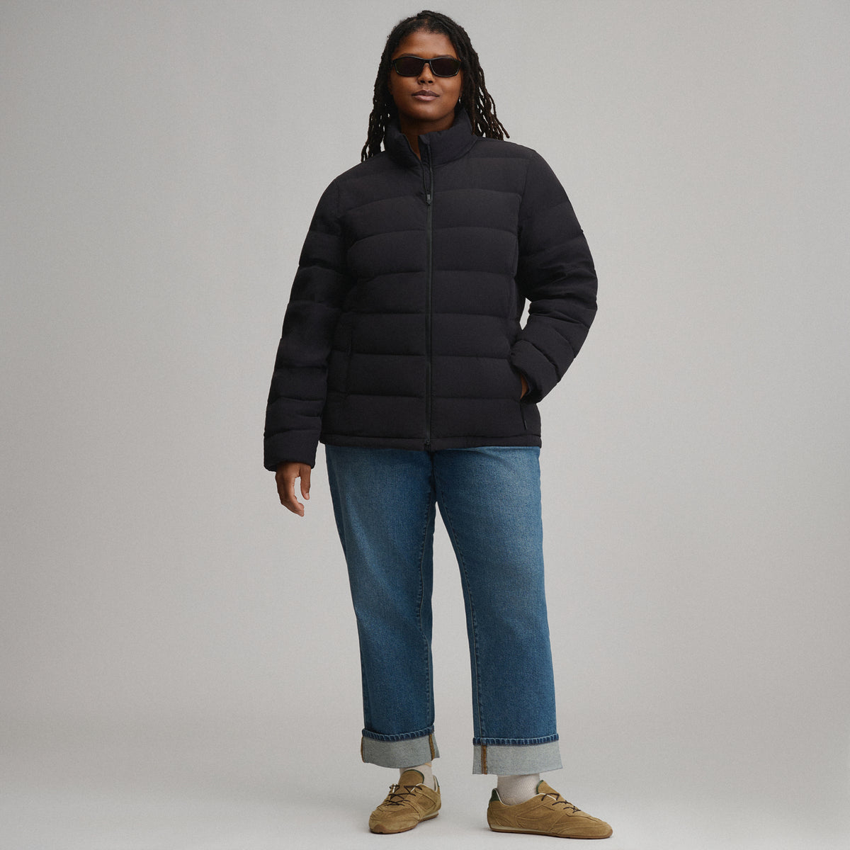 Women's EB Stretch Down Jacket-Black-4