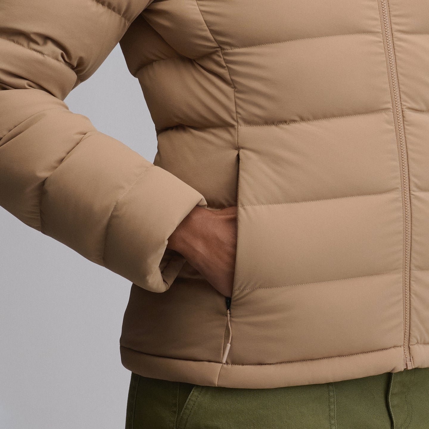 Women's EB Stretch Down Jacket-Camel-7