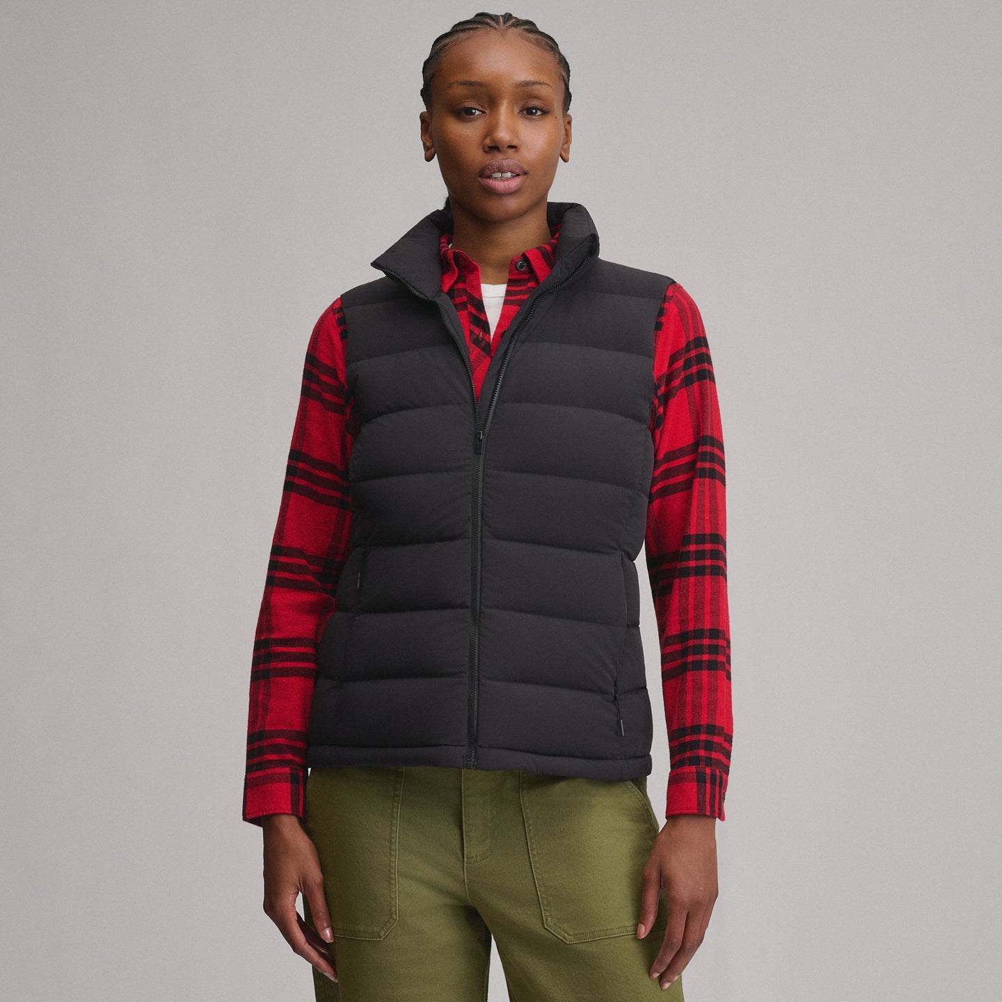 Women's EB Stretch Down Vest-Black-1