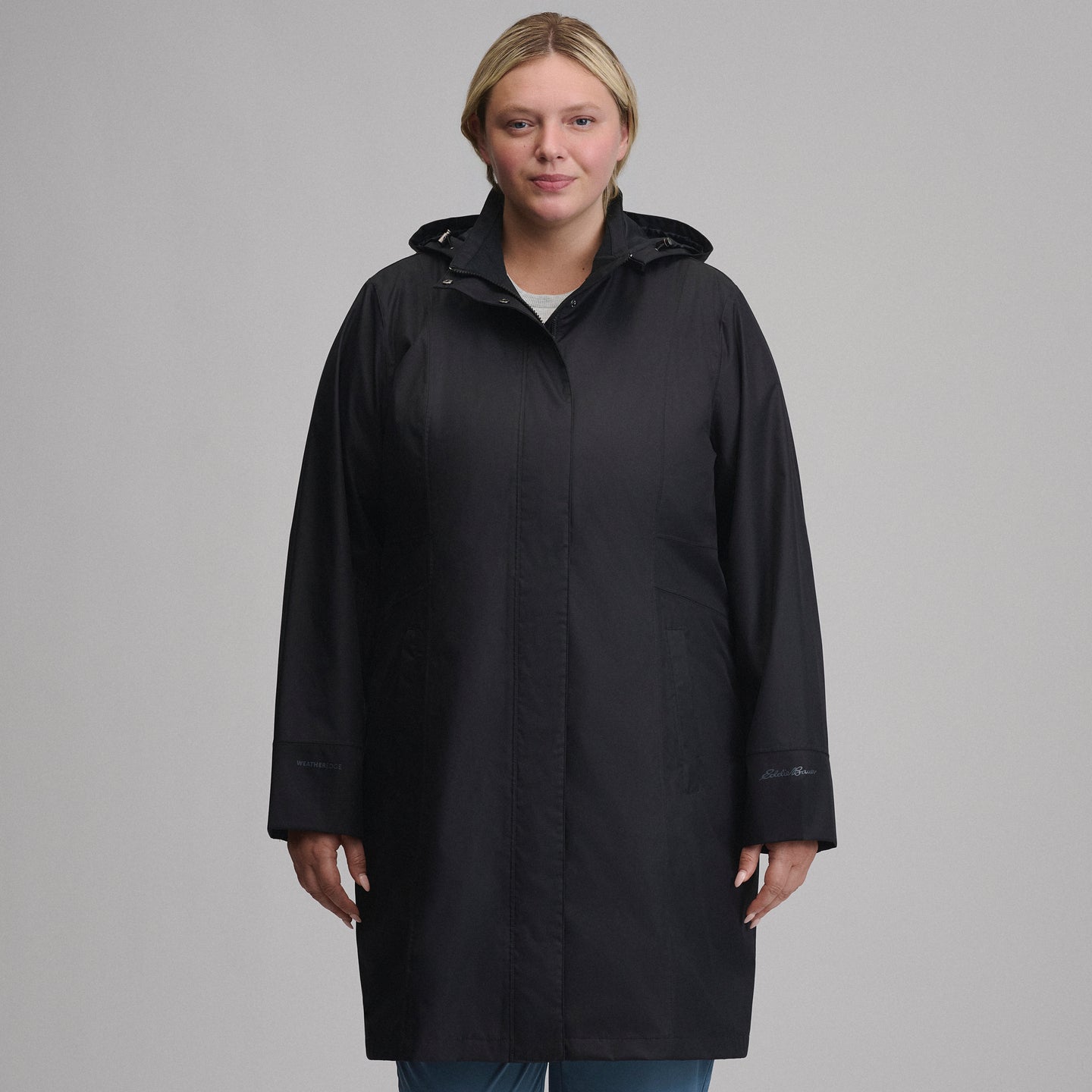 Women's Girl on the Go® Waterproof Trench Coat-Black-1