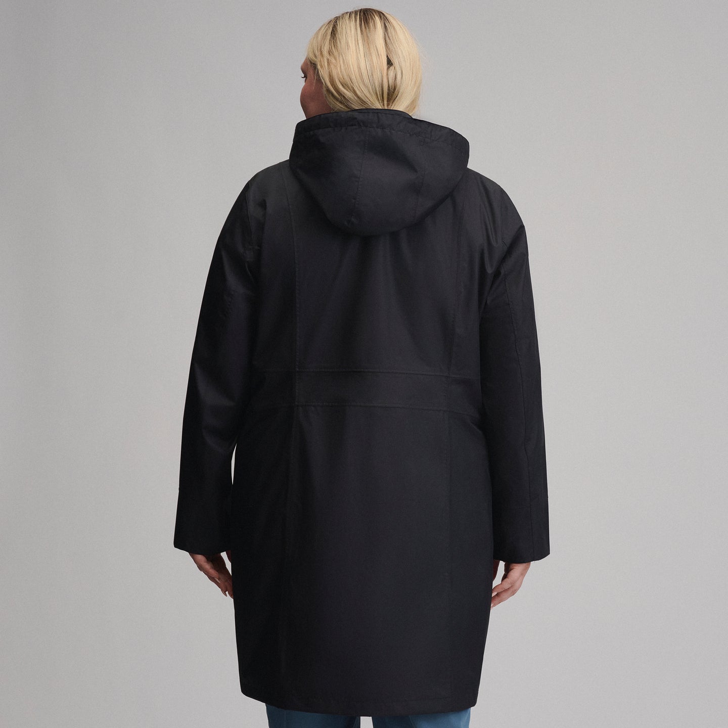 Women's Girl on the Go® Waterproof Trench Coat-Black-2