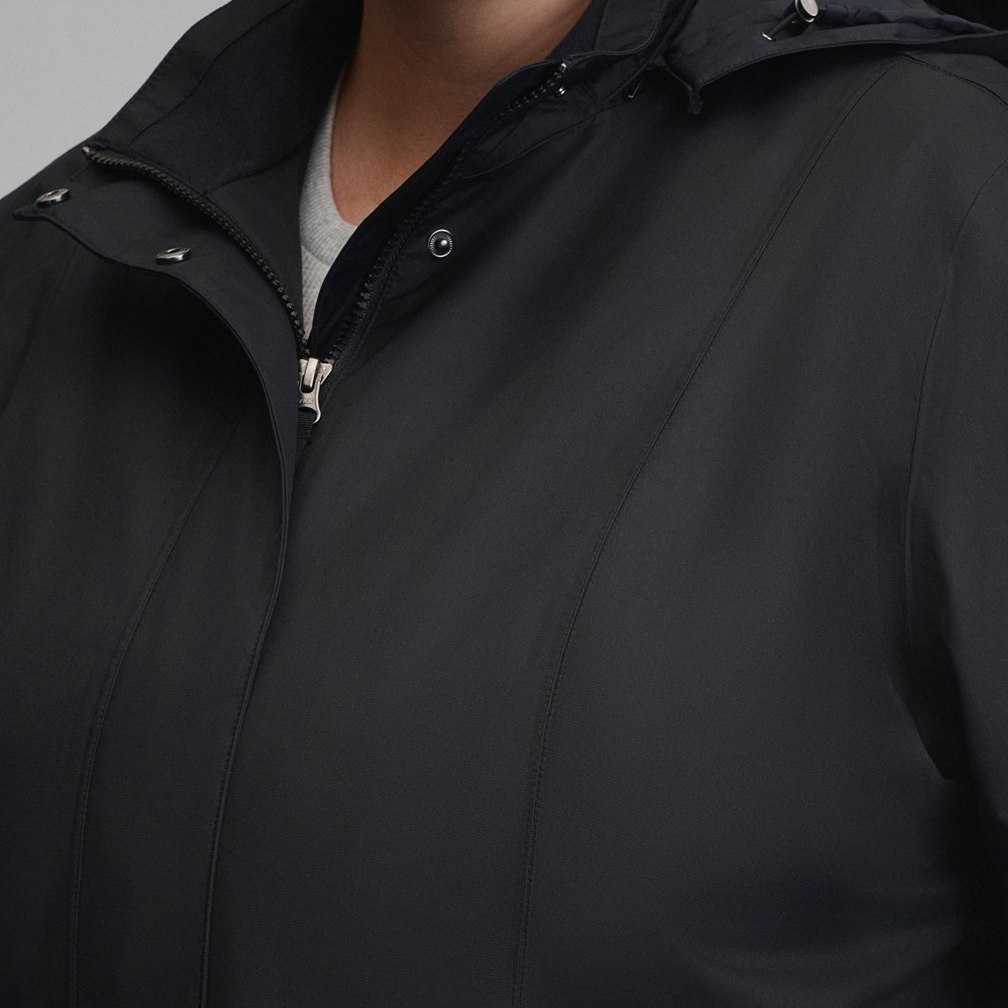 Women's Girl on the Go® Waterproof Trench Coat-Black-3
