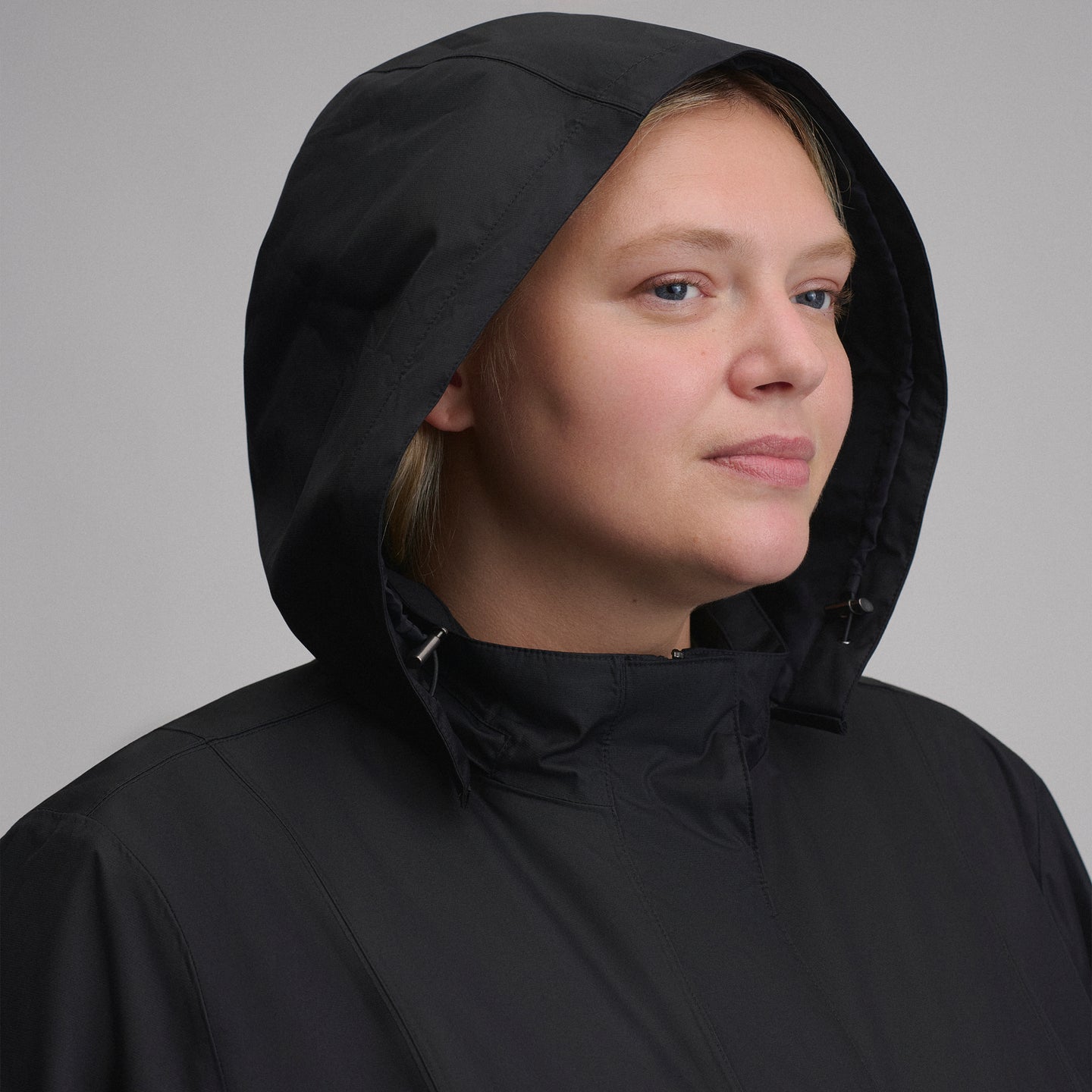 Women's Girl on the Go® Waterproof Trench Coat-Black-4