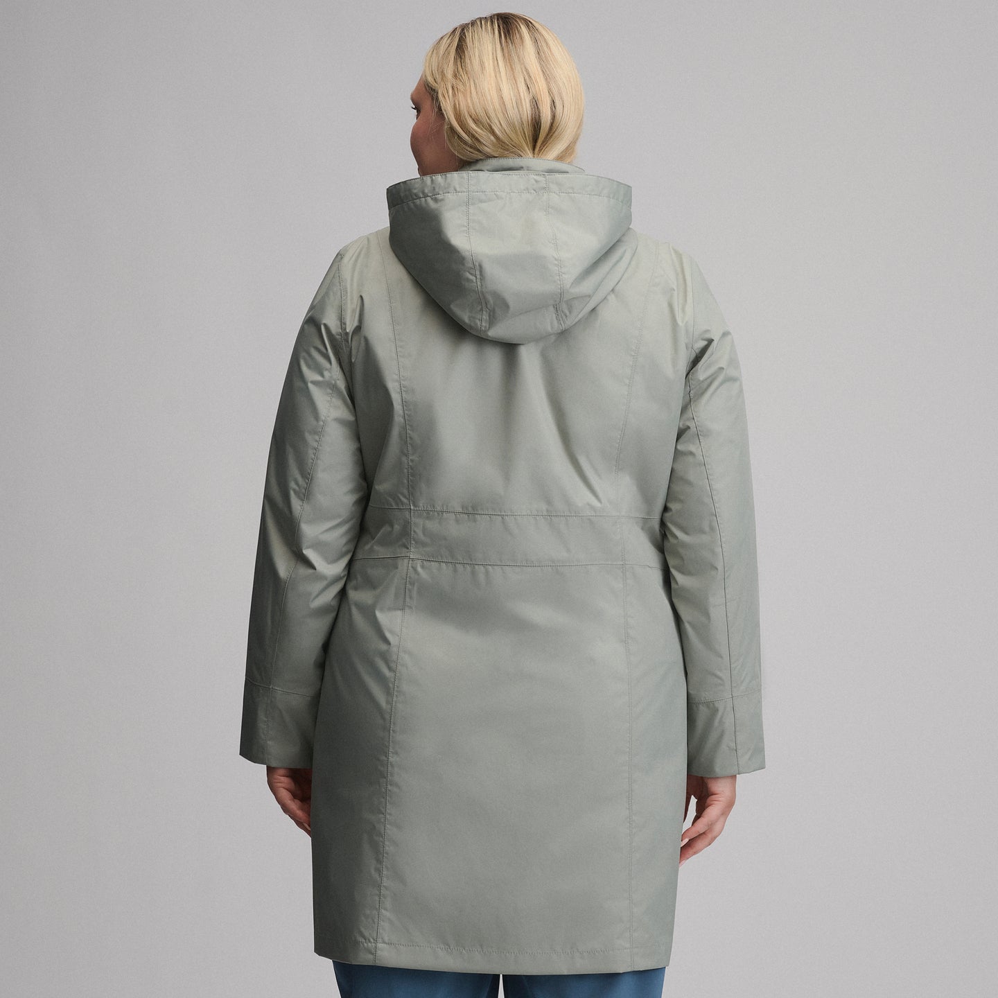 Women's Girl on the Go® Waterproof Trench Coat-Sage-13