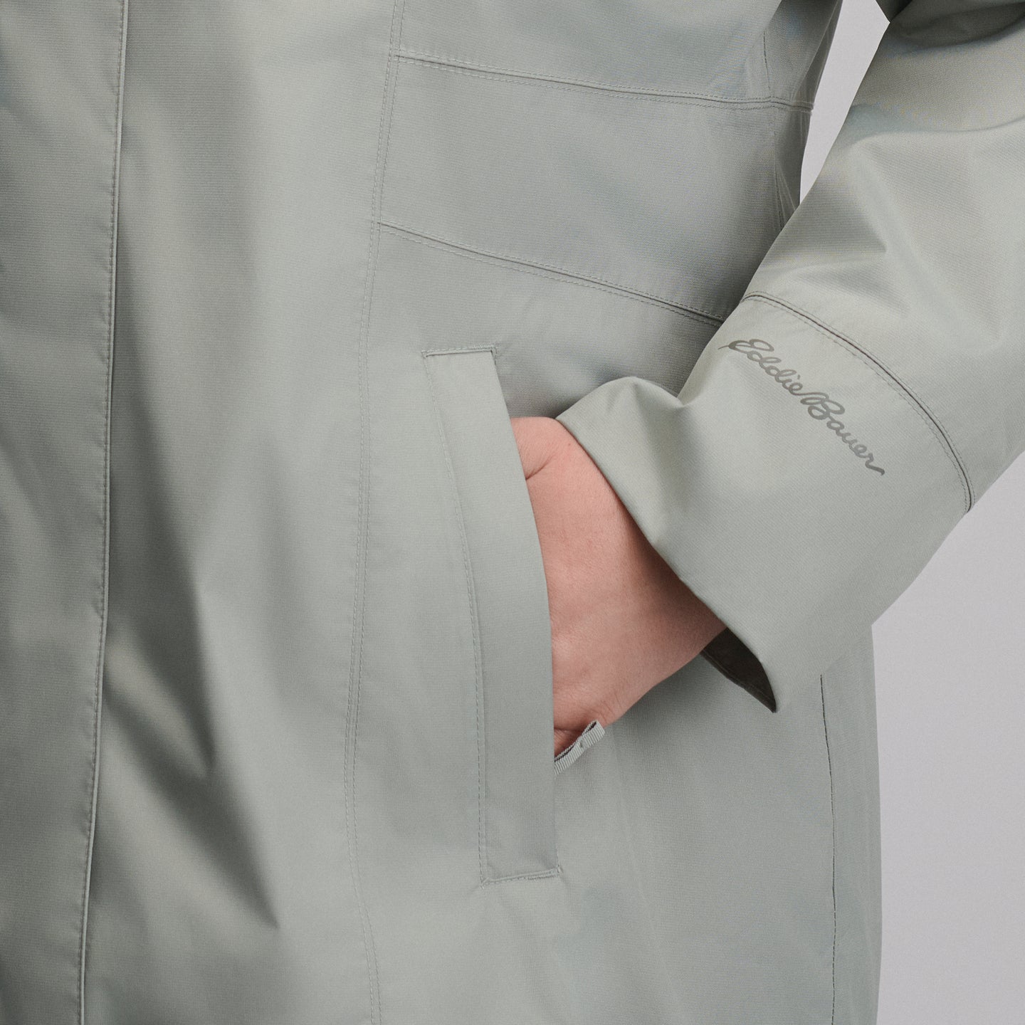 Women's Girl on the Go® Waterproof Trench Coat-Sage-16