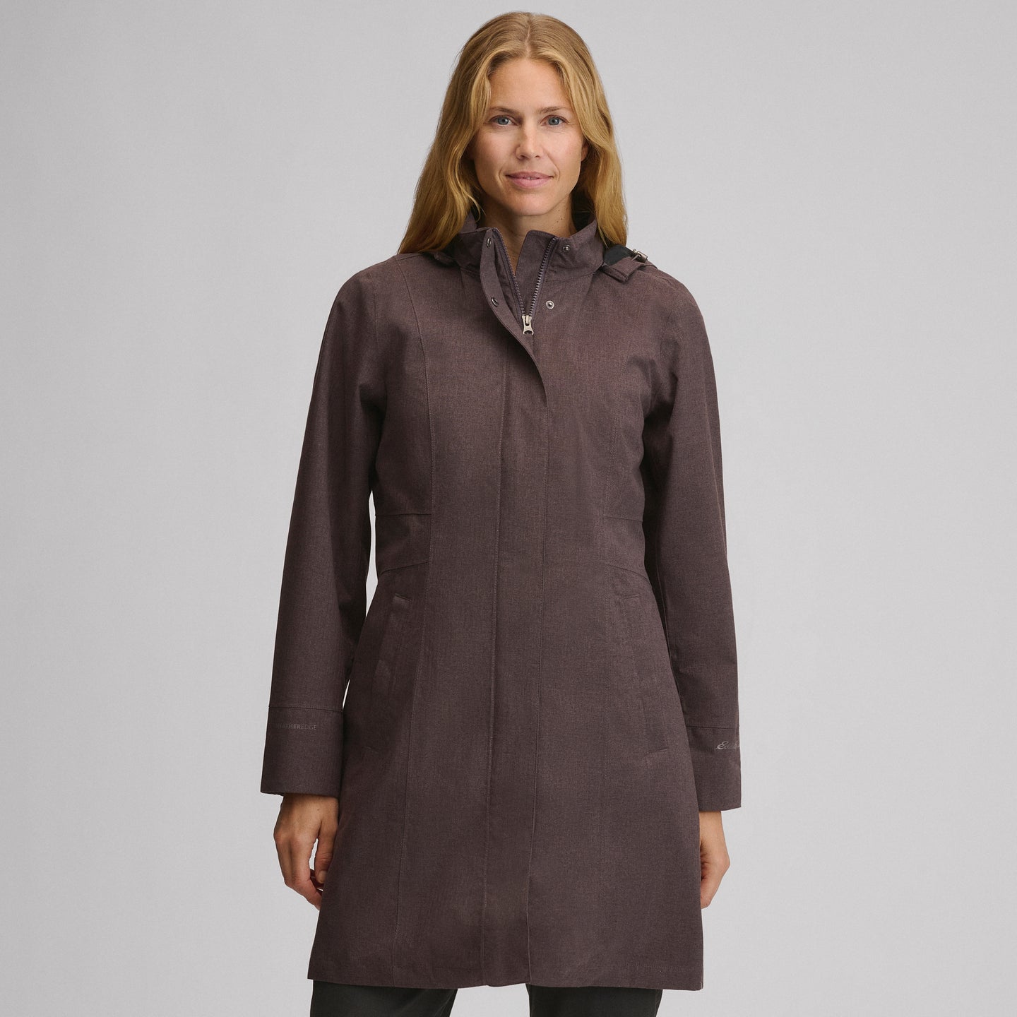 Women's Girl on the Go® Waterproof Trench Coat-Aubergine-1