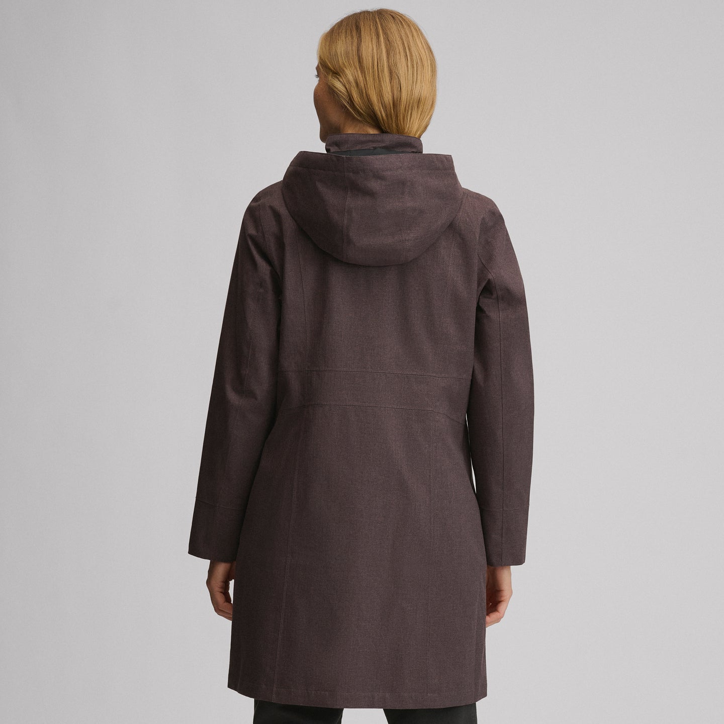Women's Girl on the Go® Waterproof Trench Coat-Aubergine-2
