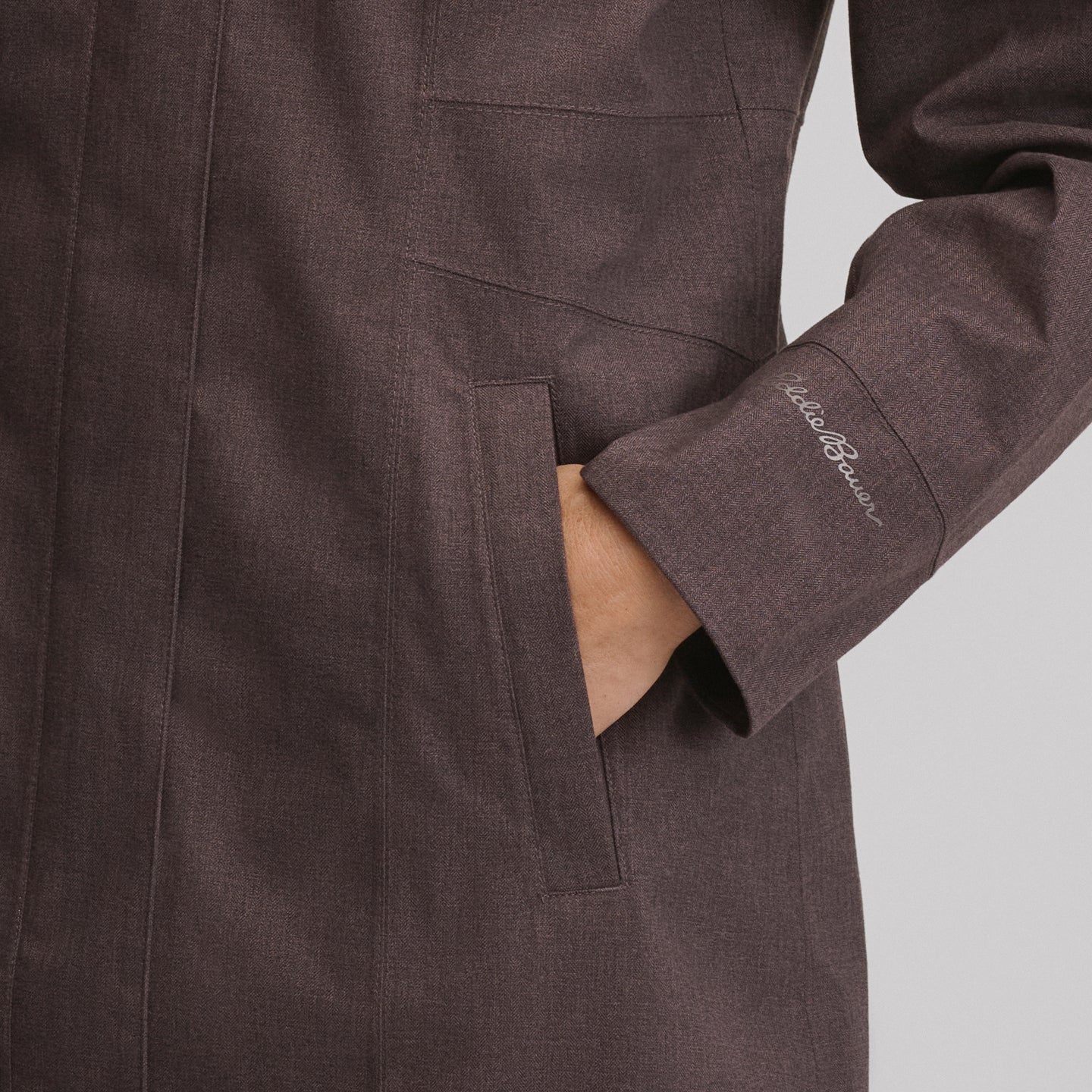 Women's Girl on the Go® Waterproof Trench Coat-Aubergine-4