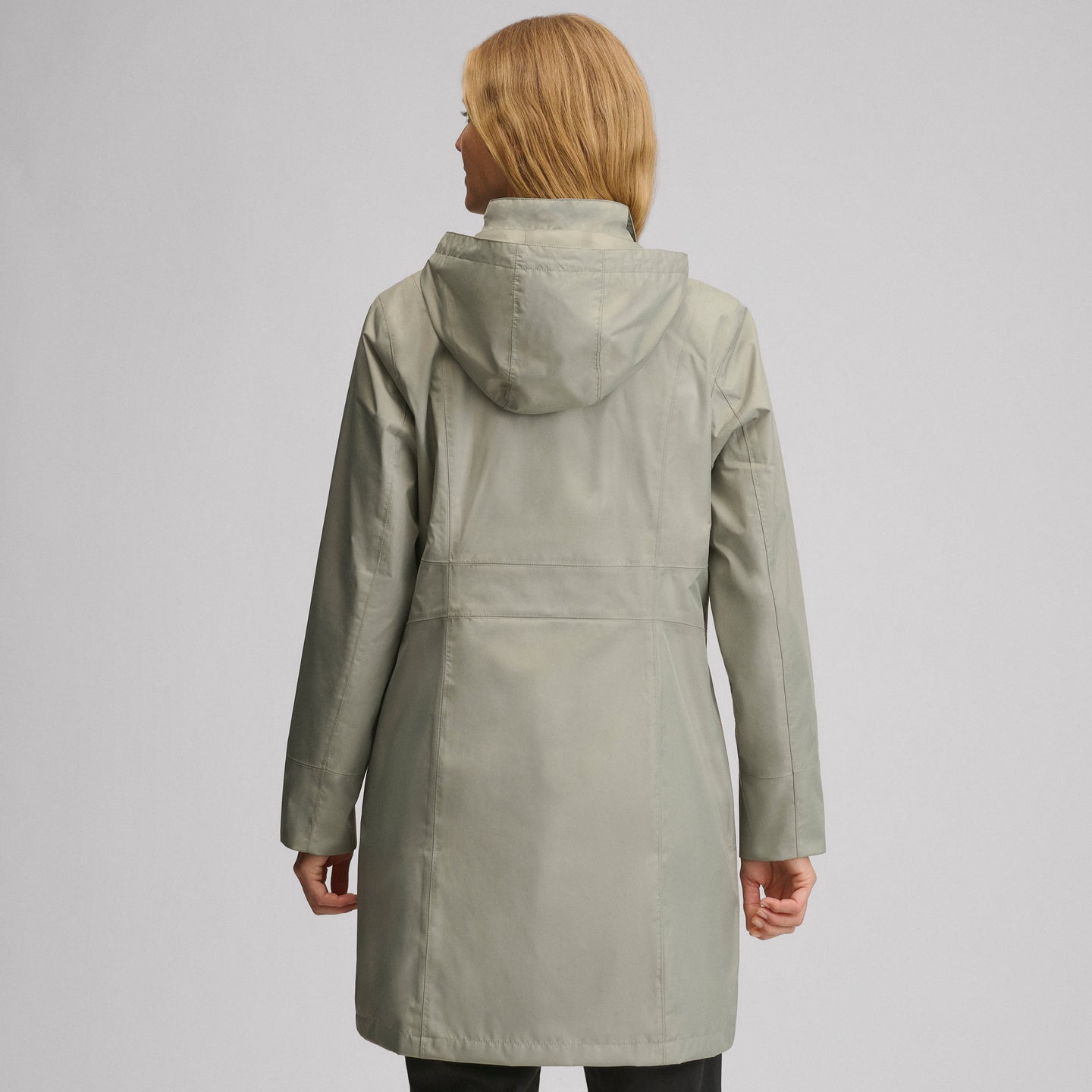 Women's Girl on the Go® Waterproof Trench Coat-Sage-12