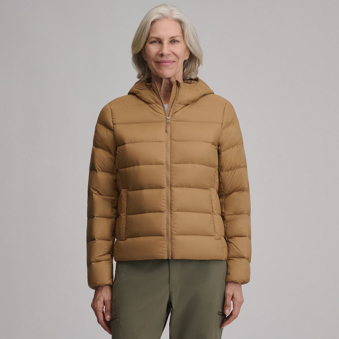 Hoodie Cirruslite Down-Camel-7
