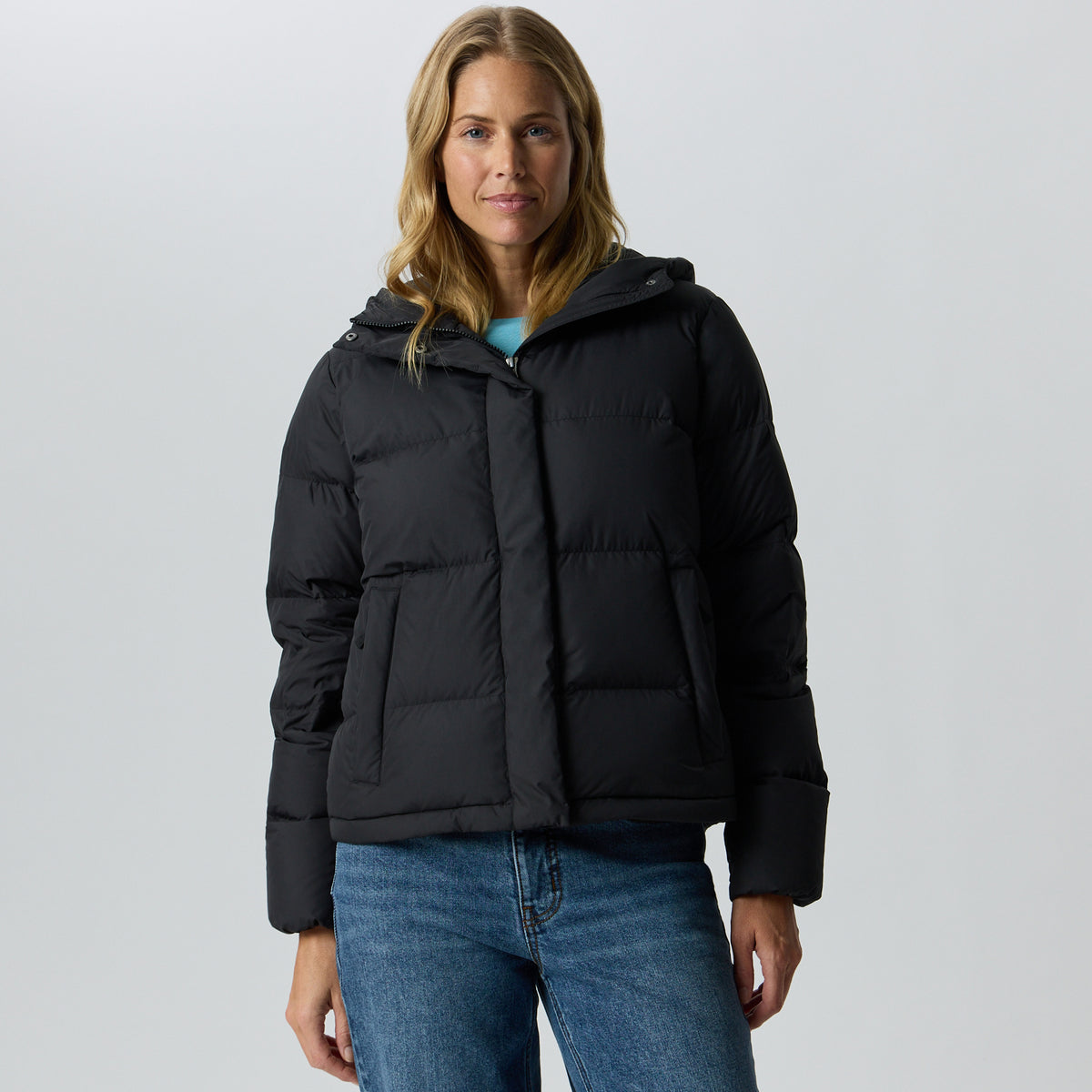 Women's Ketchum Down Hoodie-Black-6