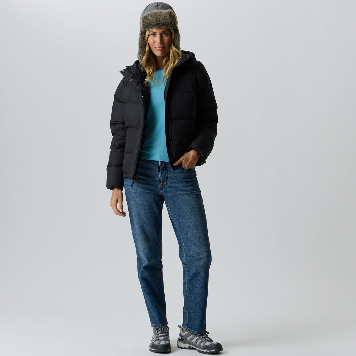 Women's Ketchum Down Hoodie-Black-8