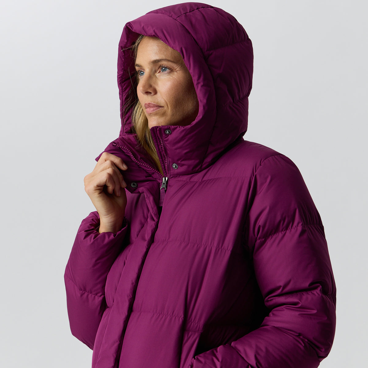 Women's Ketchum Down Hoodie-Beet-12