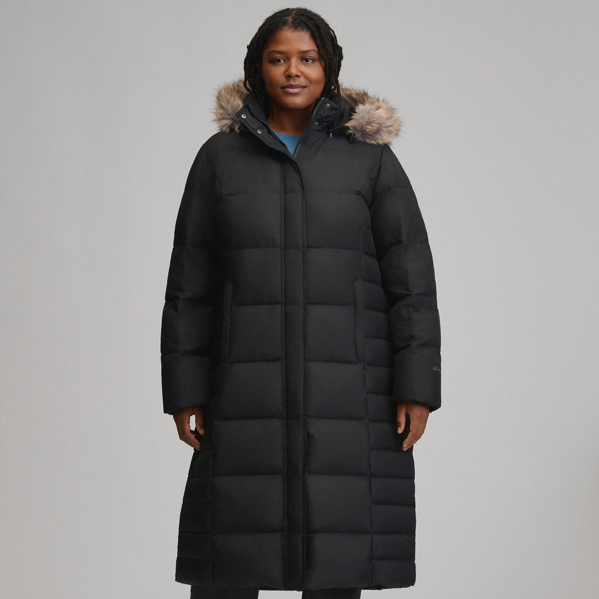 Women's Lodge Down Duffle Jacket-Black-6
