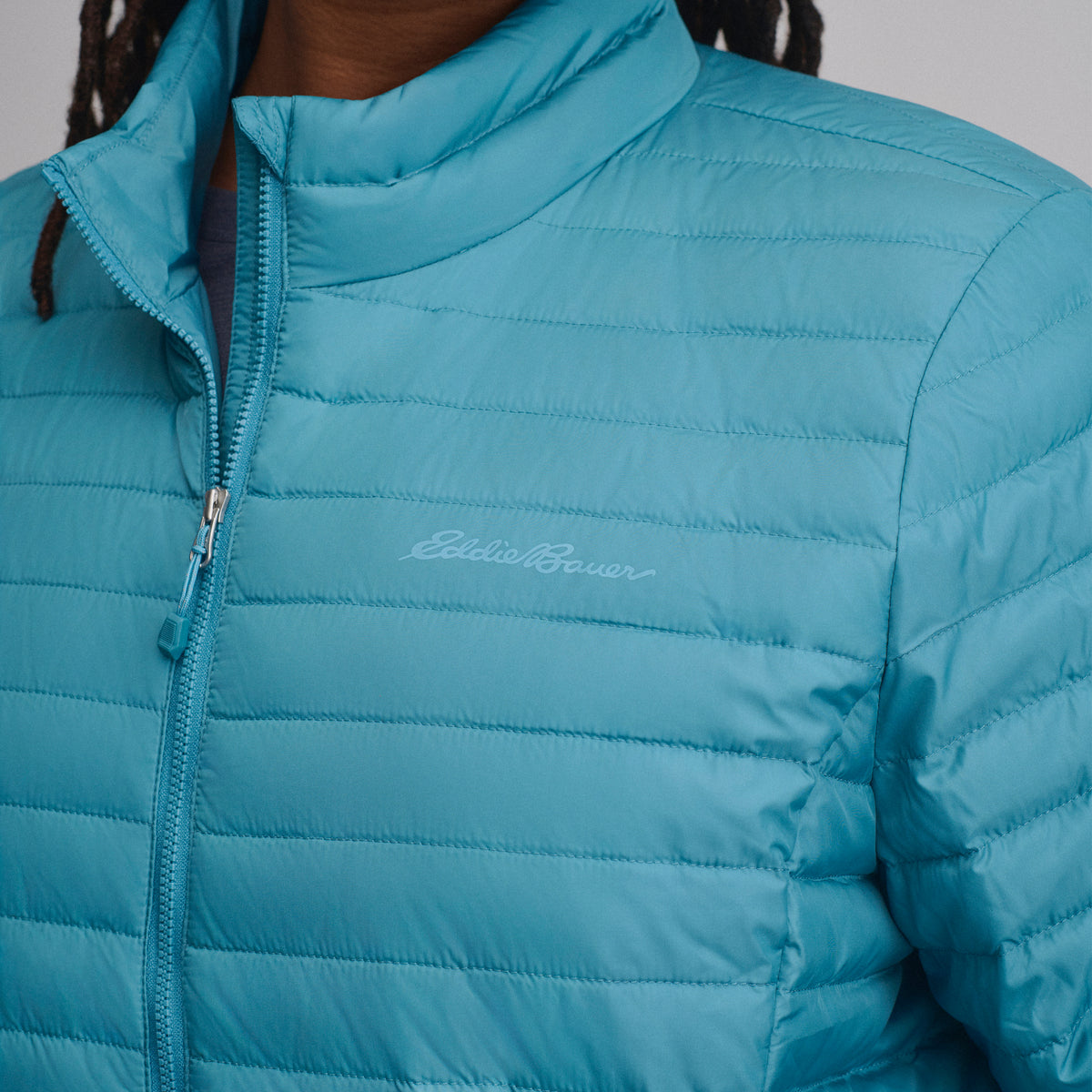 Women's Microlight Down Jacket-Azure-4
