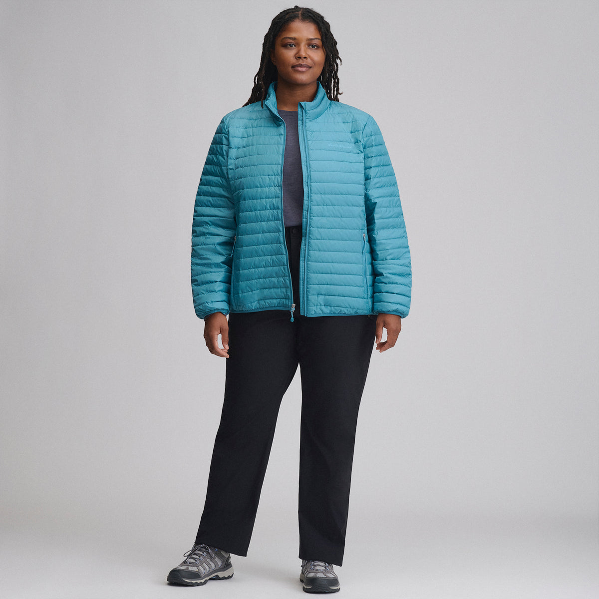 Women's Microlight Down Jacket-Azure-5