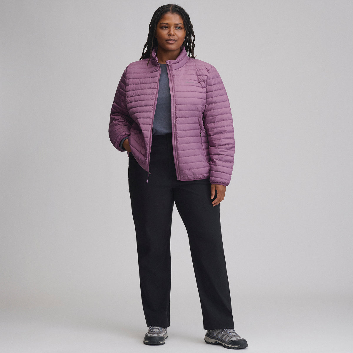 Women's Microlight Down Jacket-Deep Wisteria-10