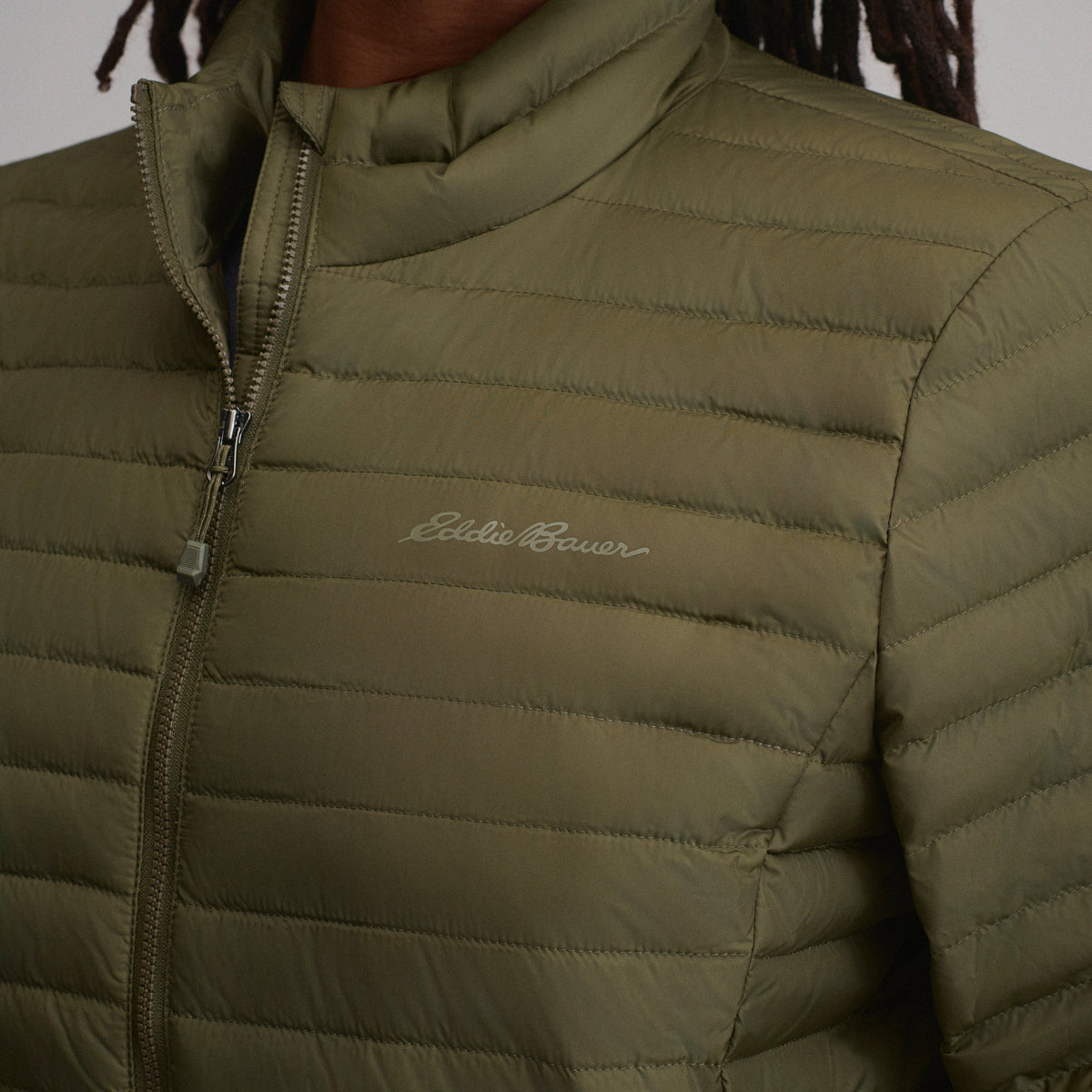 Women's Microlight Down Jacket-Dark Fatigue-14
