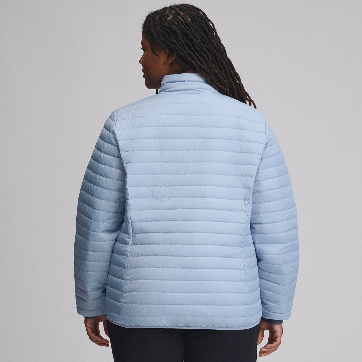 Women's Microlight Down Jacket-Smoke Blue-26