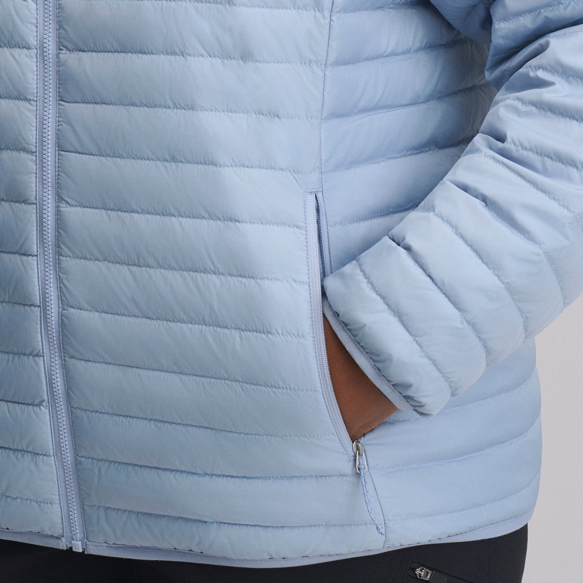 Women's Microlight Down Jacket-Smoke Blue-27