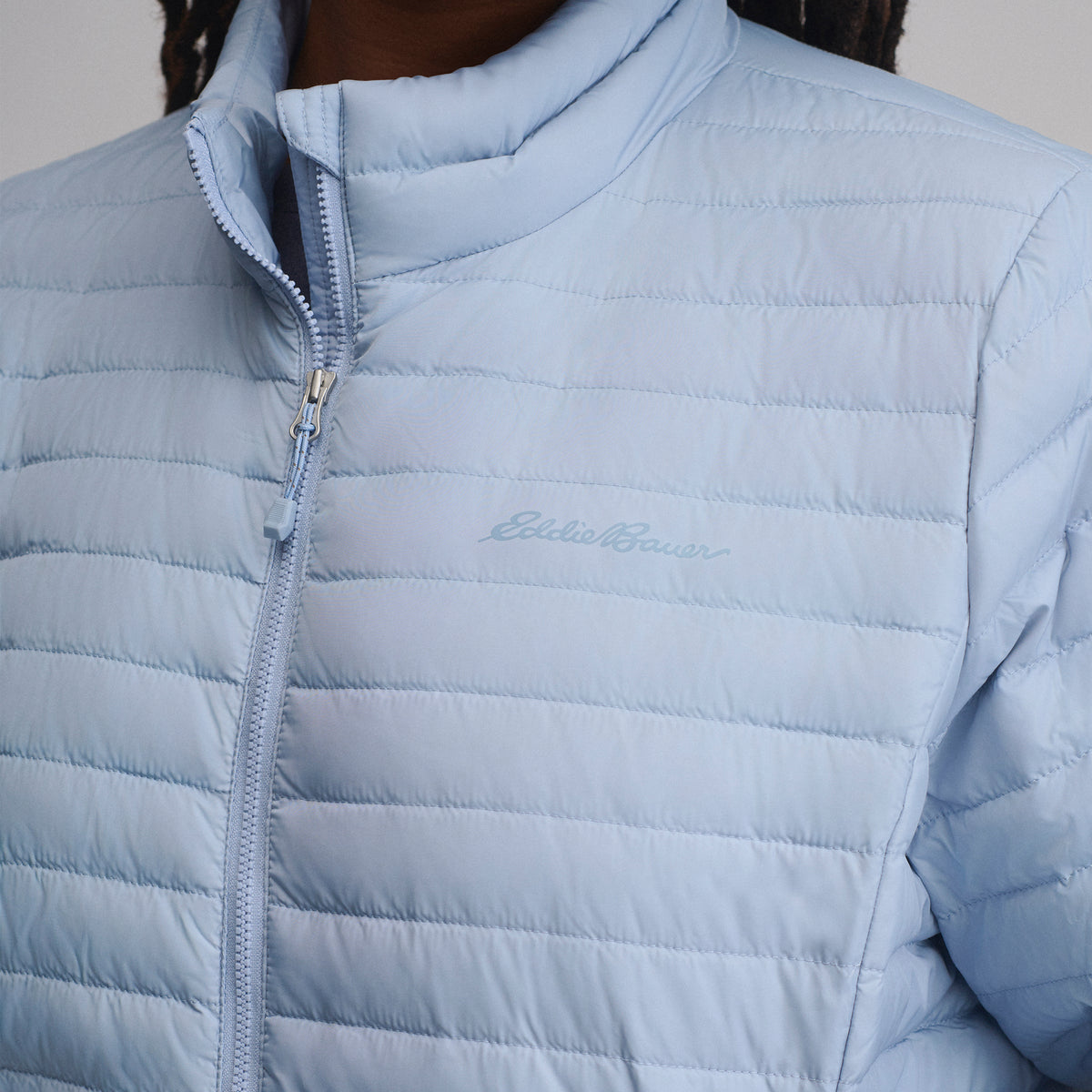 Women's Microlight Down Jacket-Smoke Blue-28