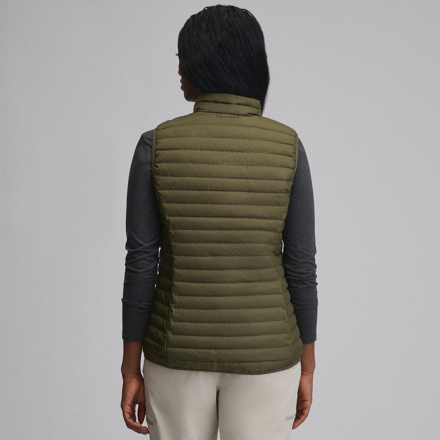 Microlight Down Vest-Dark Fatigue-10