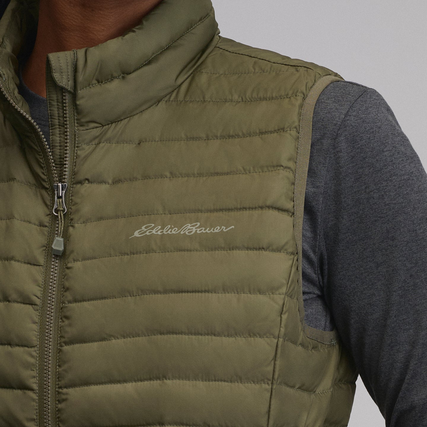 Microlight Down Vest-Dark Fatigue-11