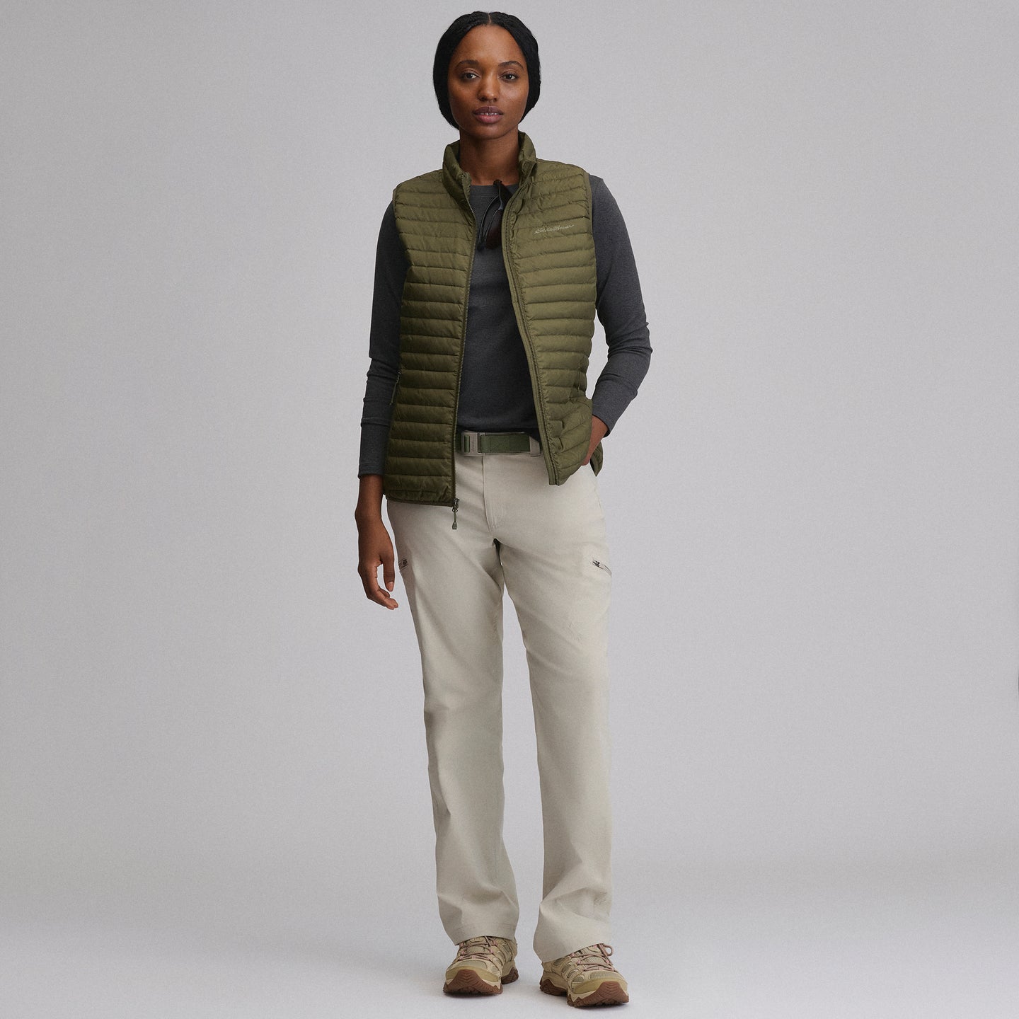 Microlight Down Vest-Dark Fatigue-12